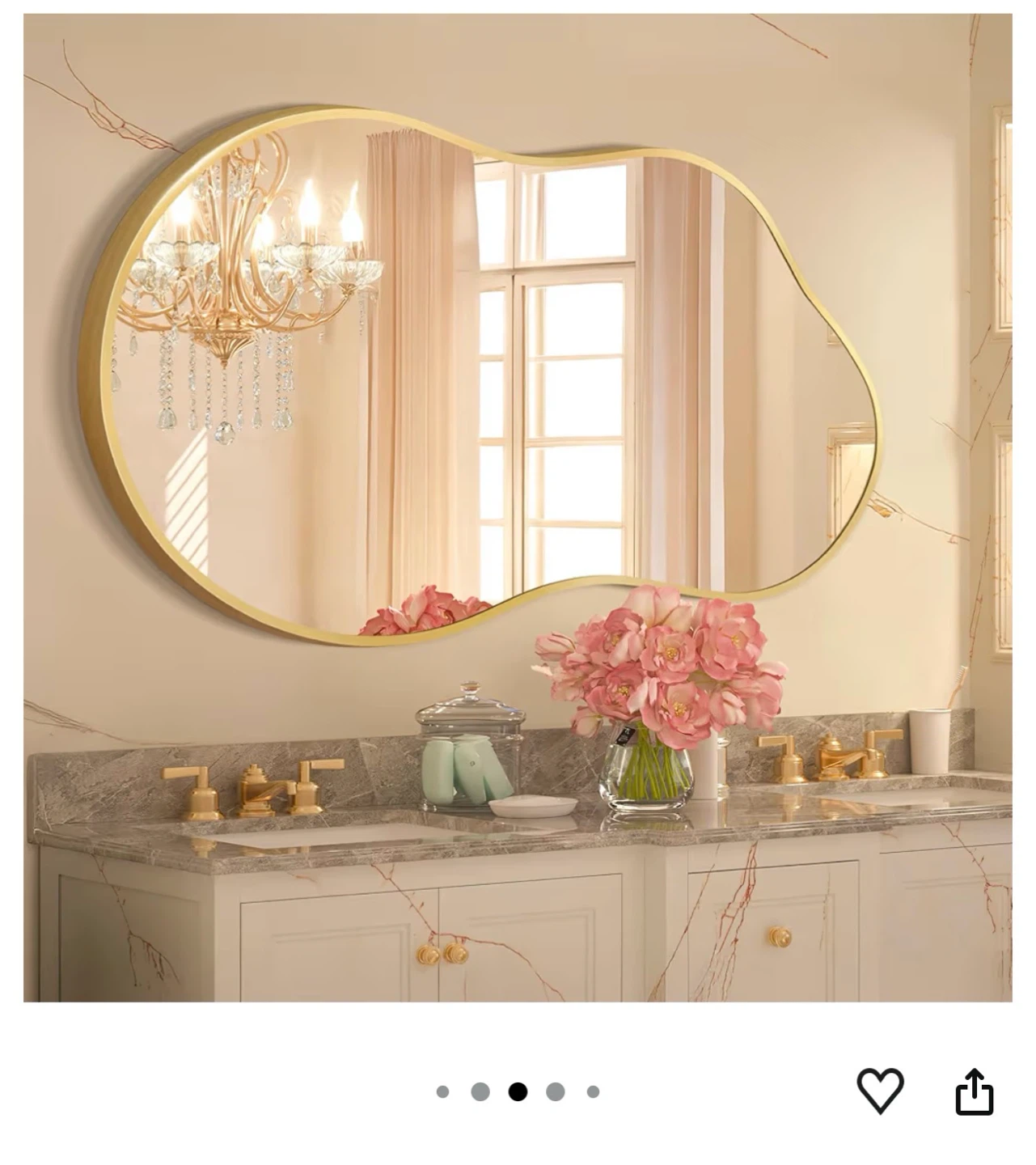 Irregular Wall Mirror - Rose Gold
