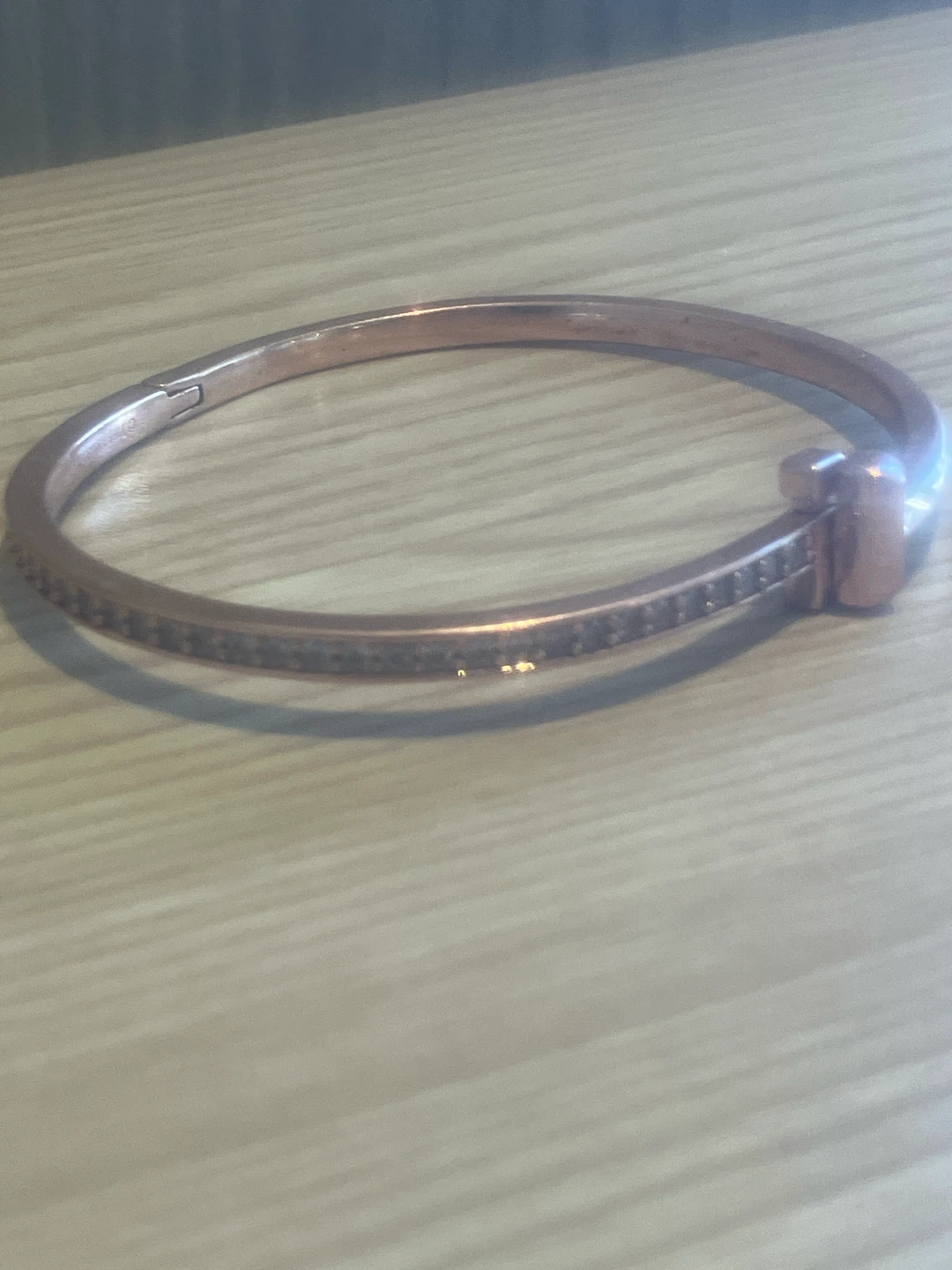 Tiffany Rose Gold Bangle Bracelet with Diamonds