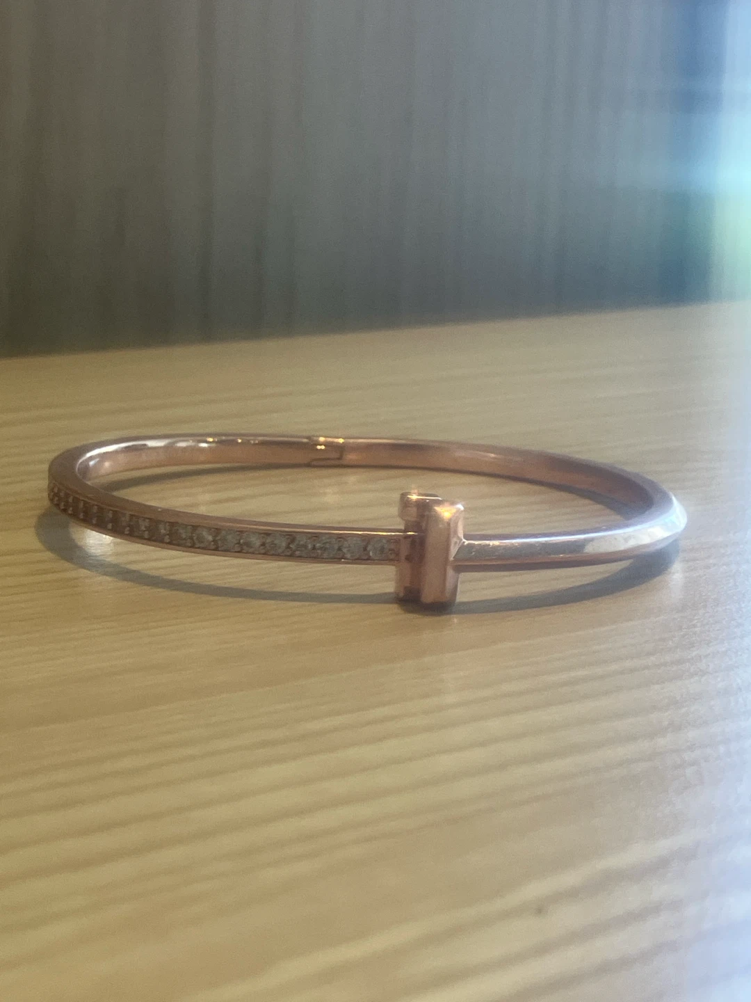 Tiffany Rose Gold Bangle Bracelet with Diamonds - photo 2