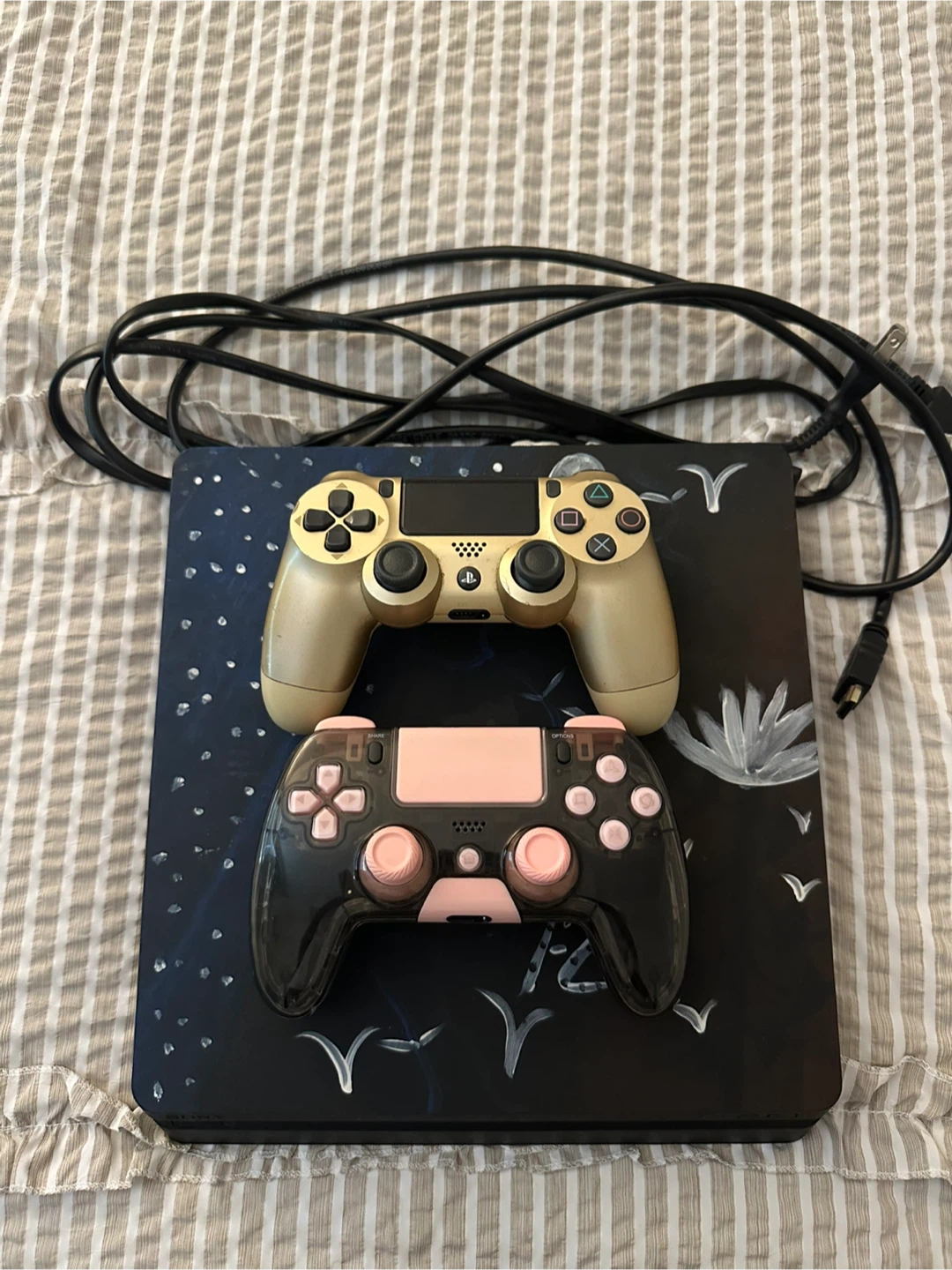 PlayStation 4 Slim Console with 2 Controllers