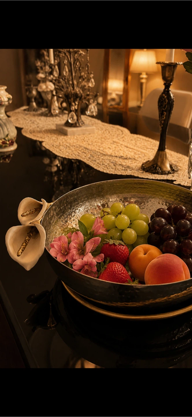 Decorative Fruit Bowl with Calla Lily Handles - photo 3