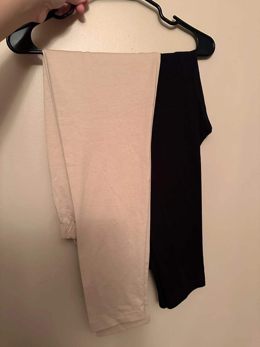 Bundle of 2 Pairs of Black and Beige Leggings