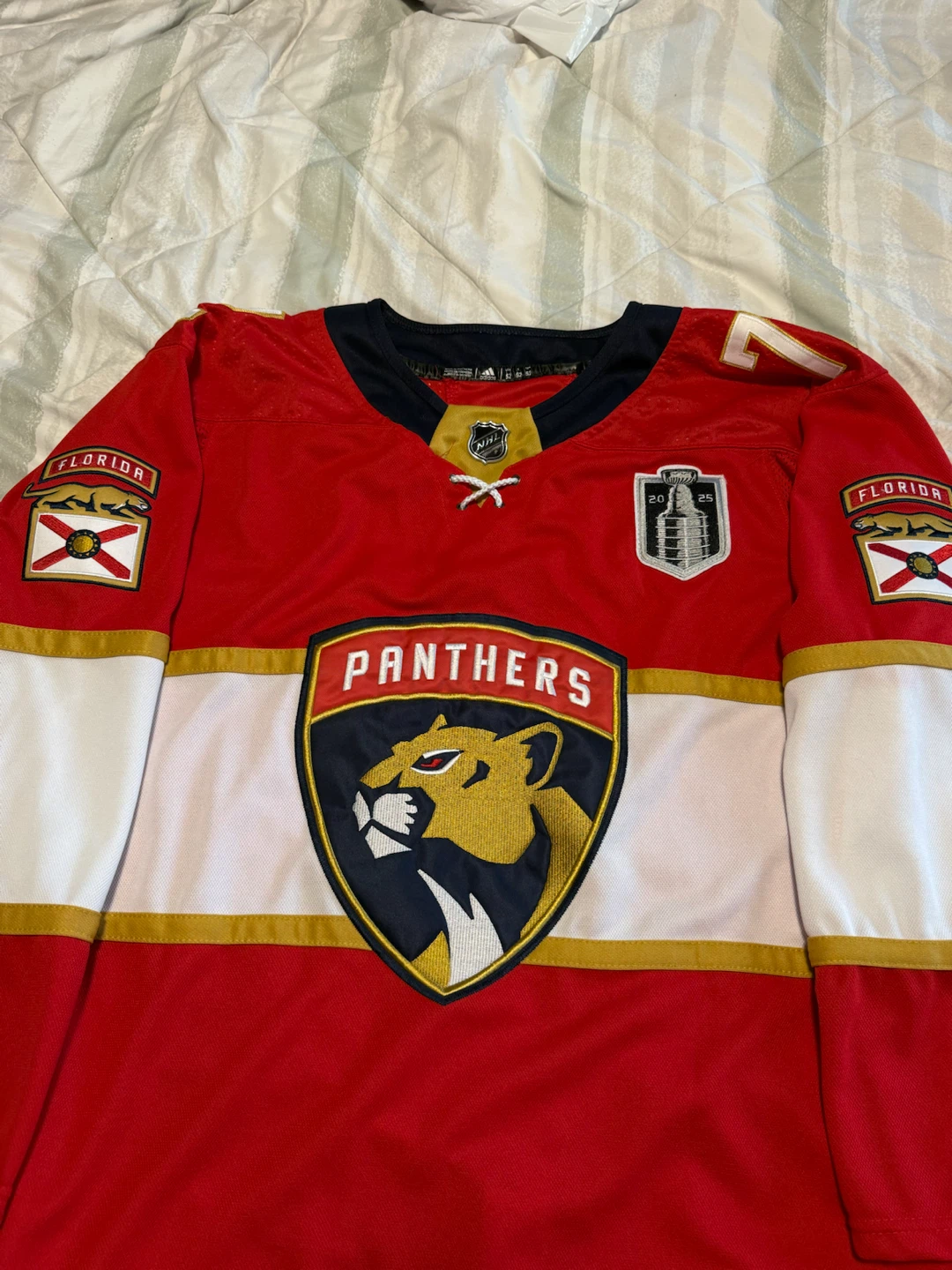 SERGEI BOBROVSKY JERSEY FLORIDA PANTHERS STANLEY CUP 2025 SZ 52 - photo 2