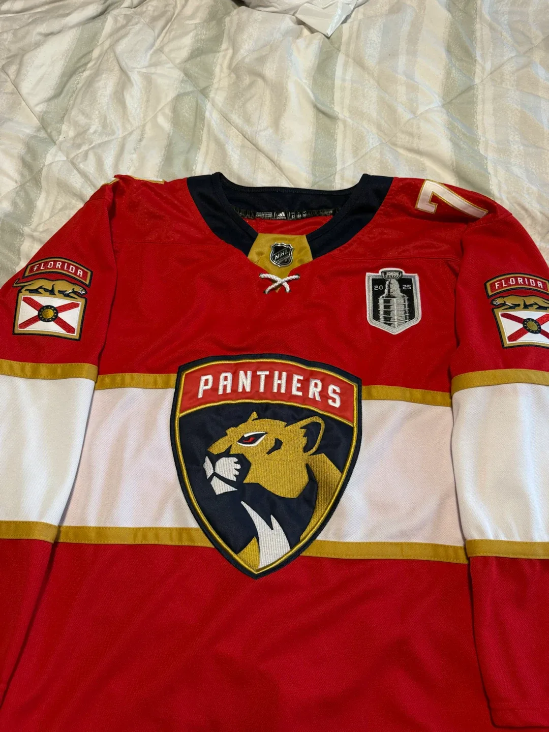 SERGEI BOBROVSKY JERSEY FLORIDA PANTHERS STANLEY CUP 2025 SZ 52 - photo 2