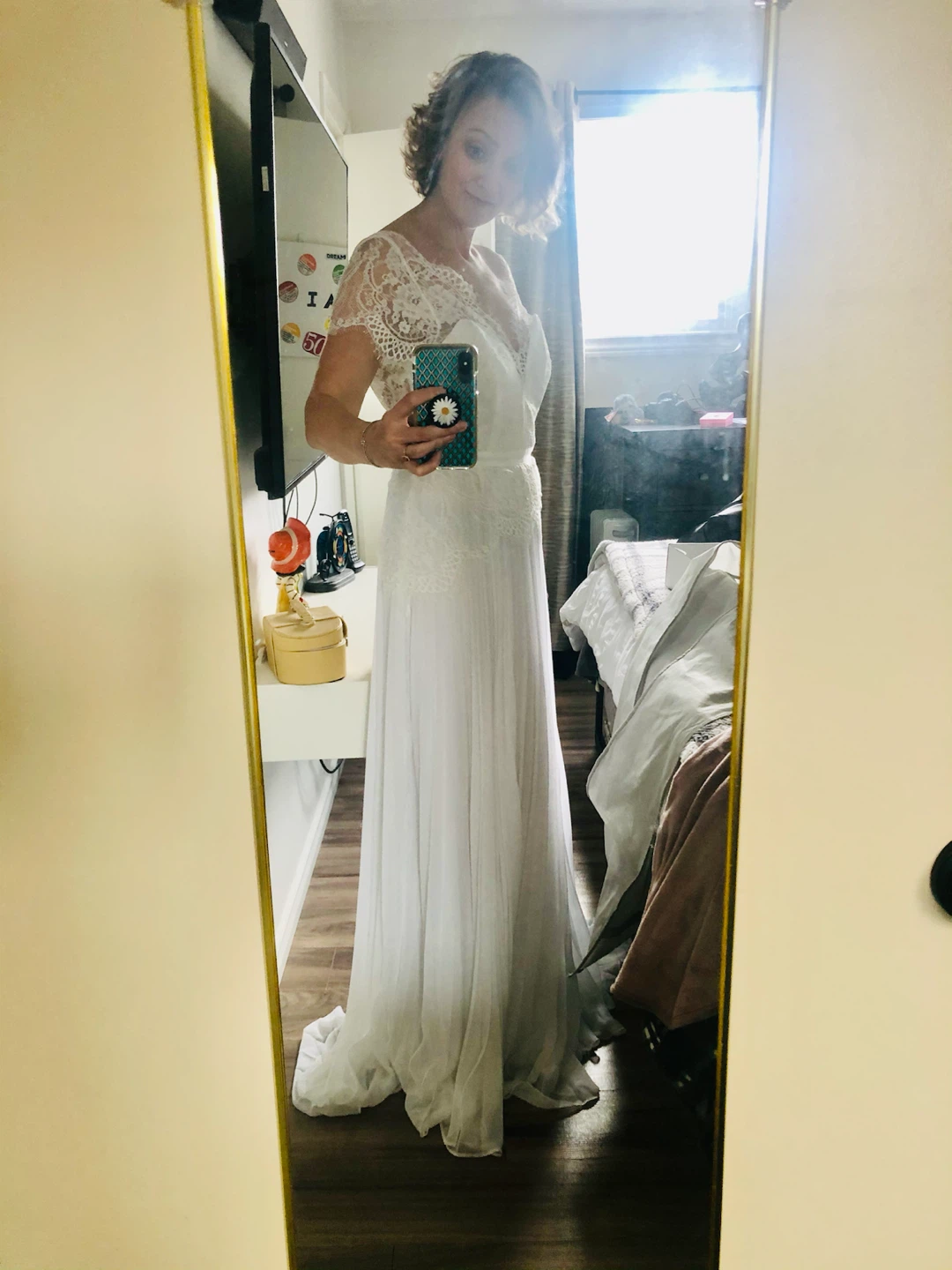 White Lace Wedding Dress - photo 4