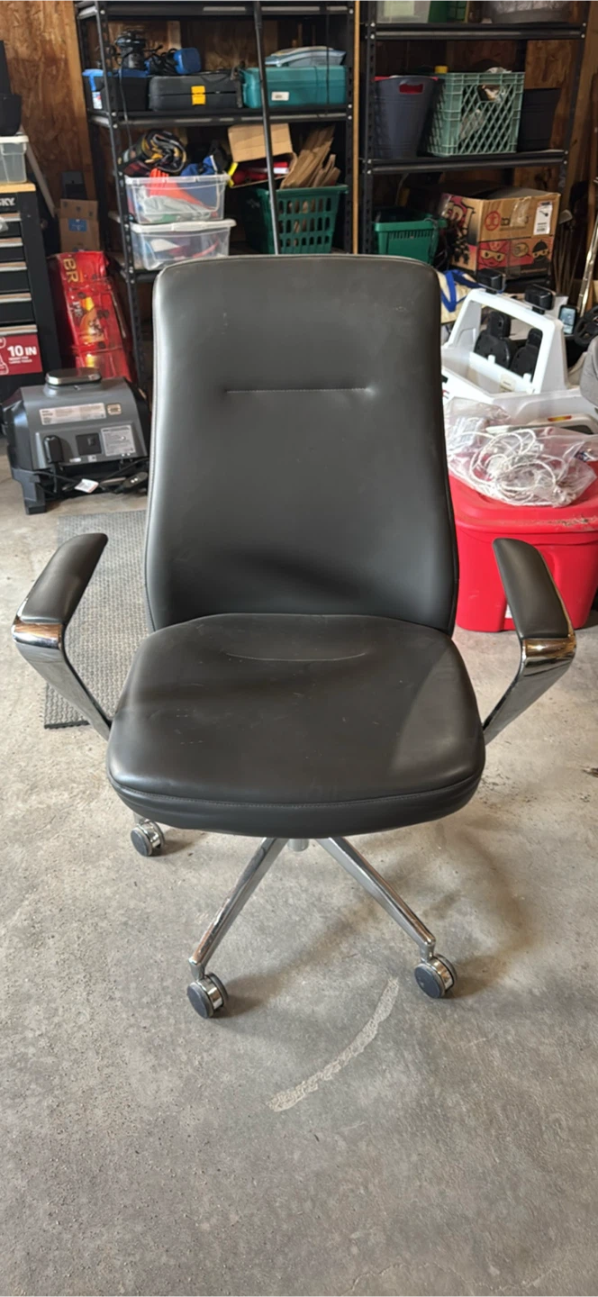 Executive Office Chair - Black Faux Leather
