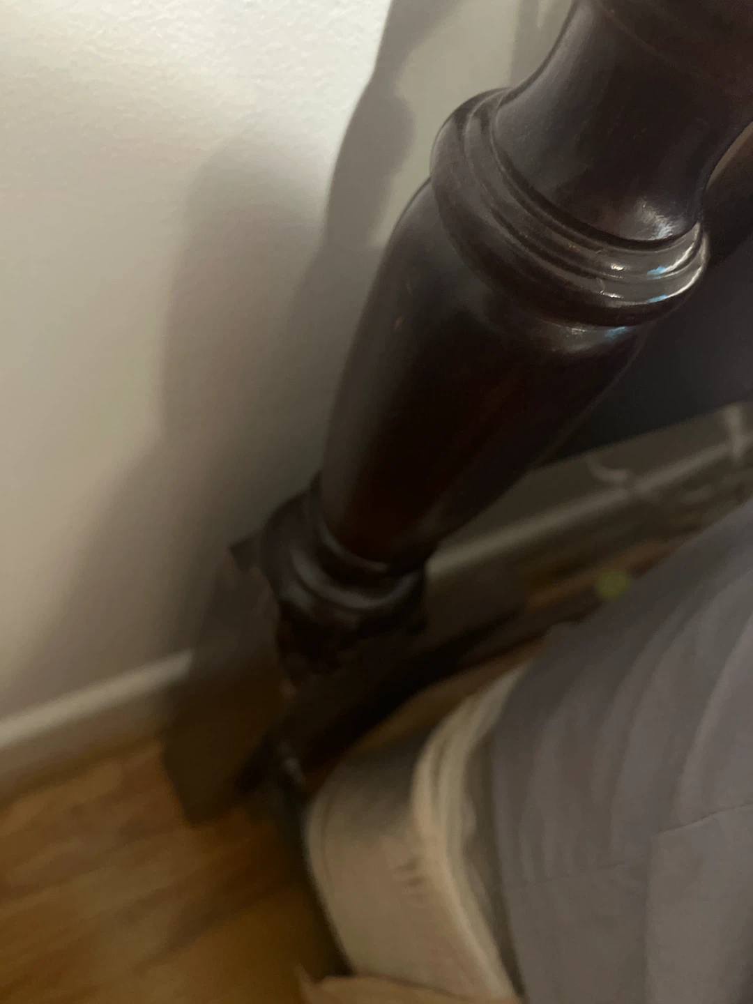 Four Poster Bed Frame - Dark Wood - photo 5