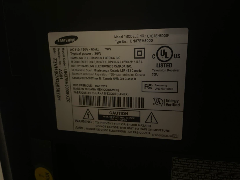 Samsung 37-inch TV UN37EH5000F - photo 2