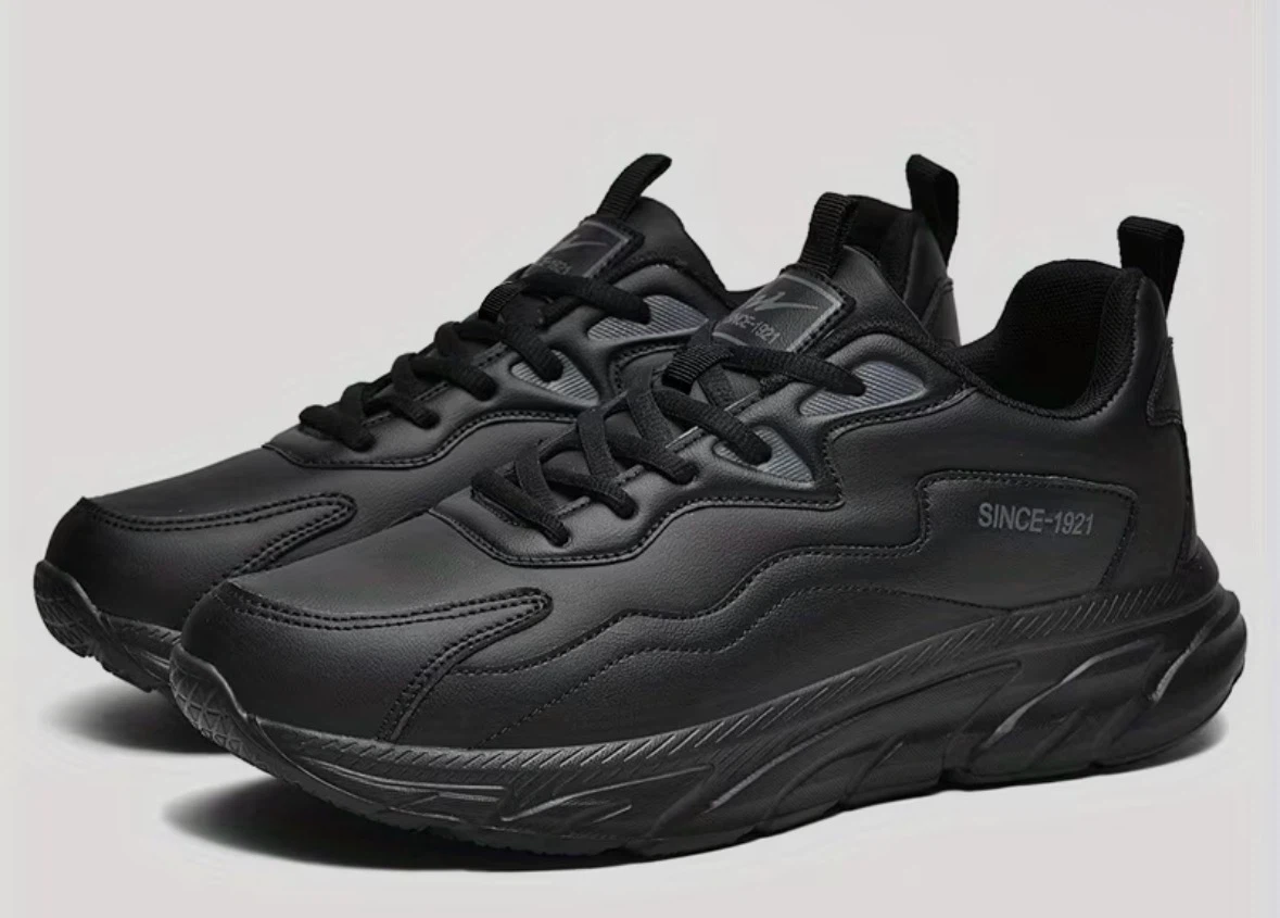 Black Since-1921 Water Splash Resistant Sneakers - Size 10 - photo 2