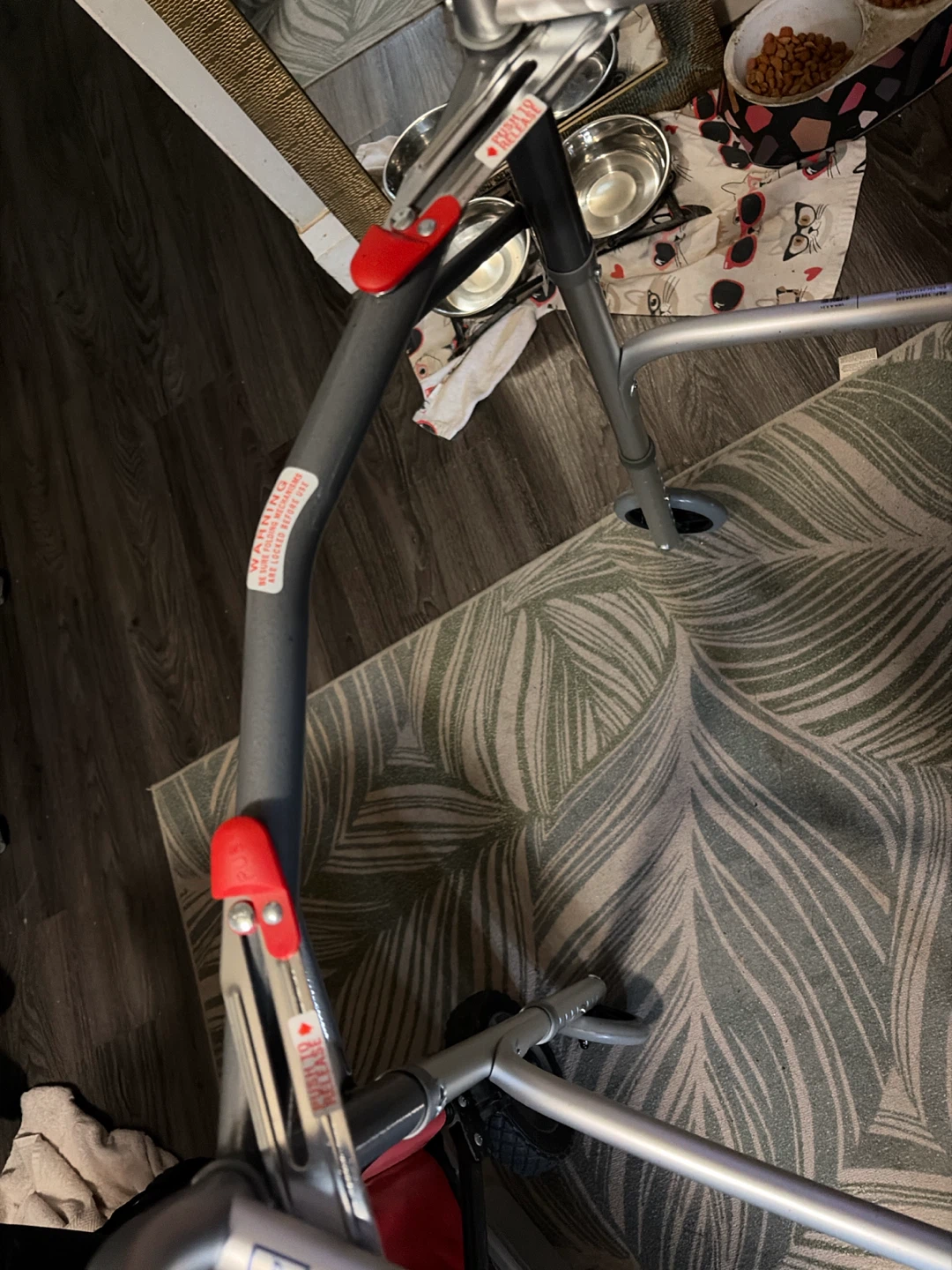 Silver Folding Walker with Wheels - photo 2