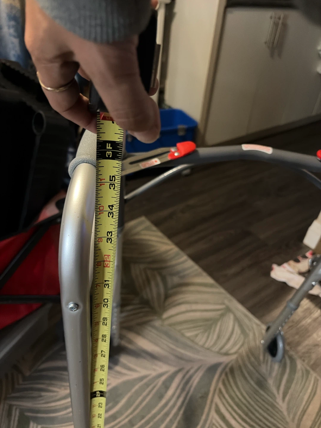 Silver Folding Walker with Wheels - photo 3