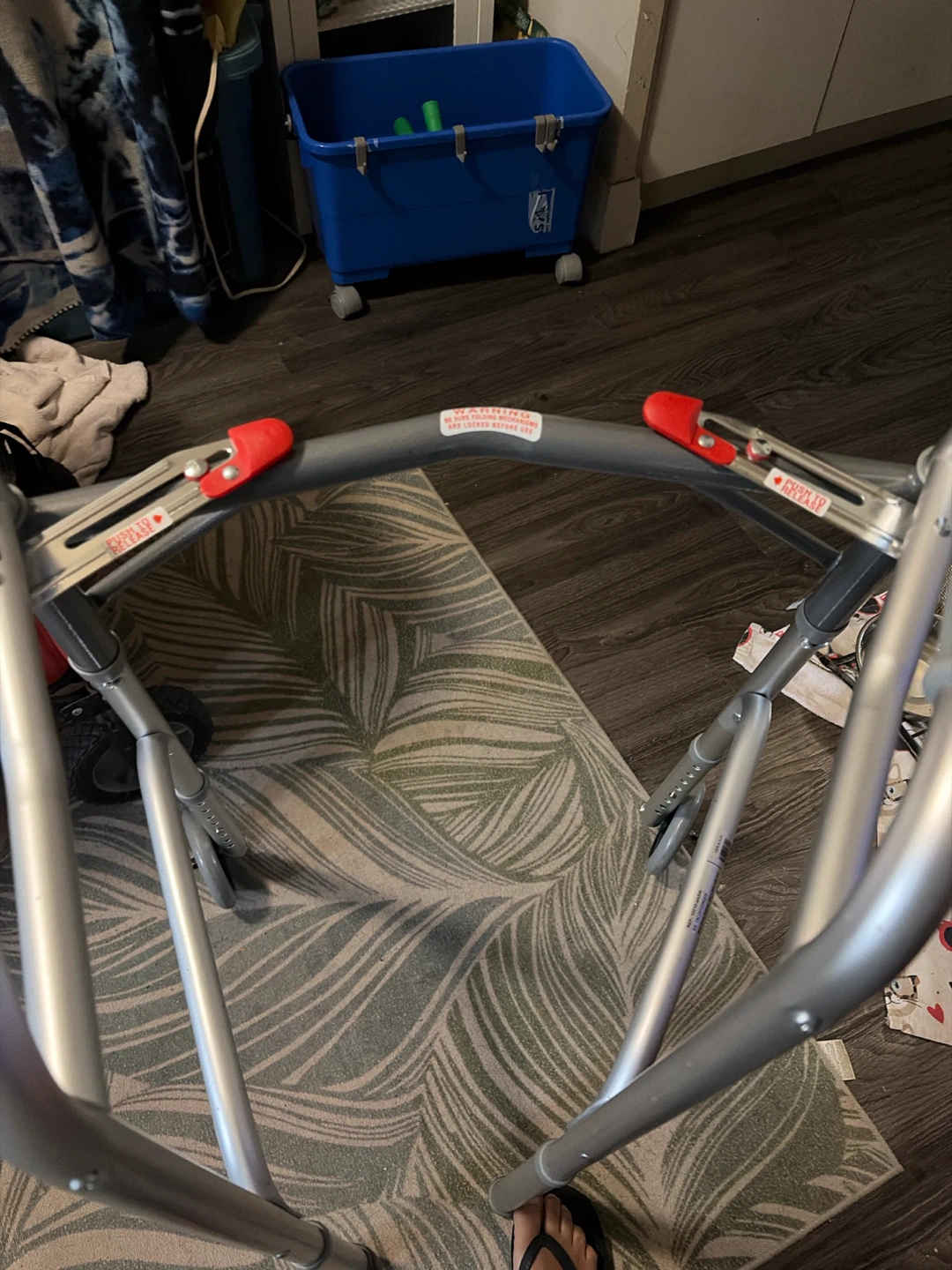 Silver Folding Walker with Wheels - photo 4