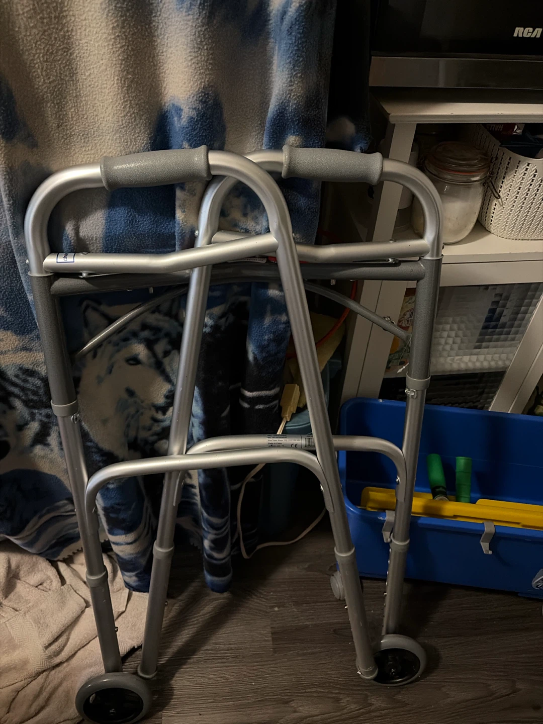 Silver Folding Walker with Wheels - photo 5