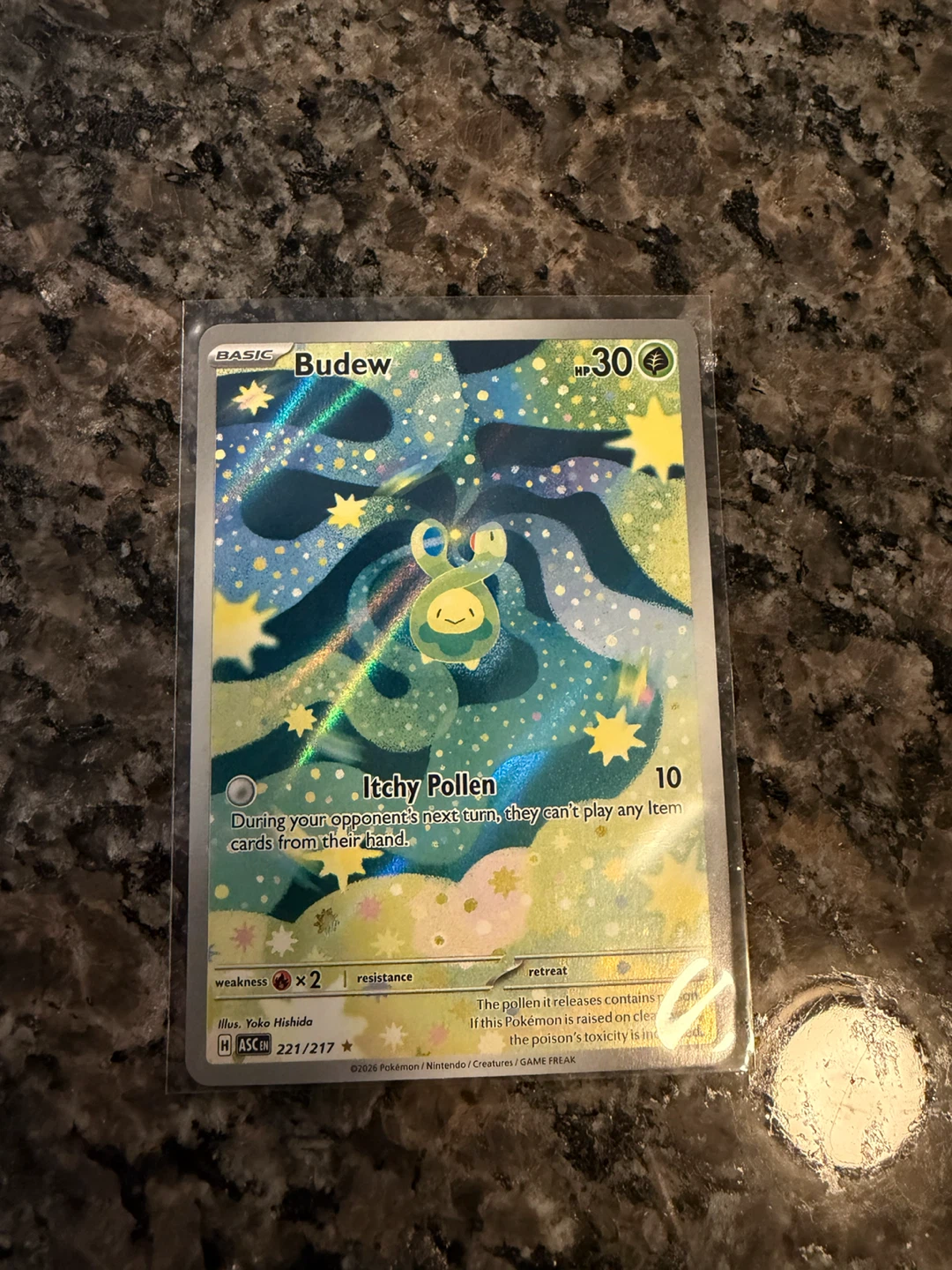 Pokémon Budew Illustration Rare 221/217 Card