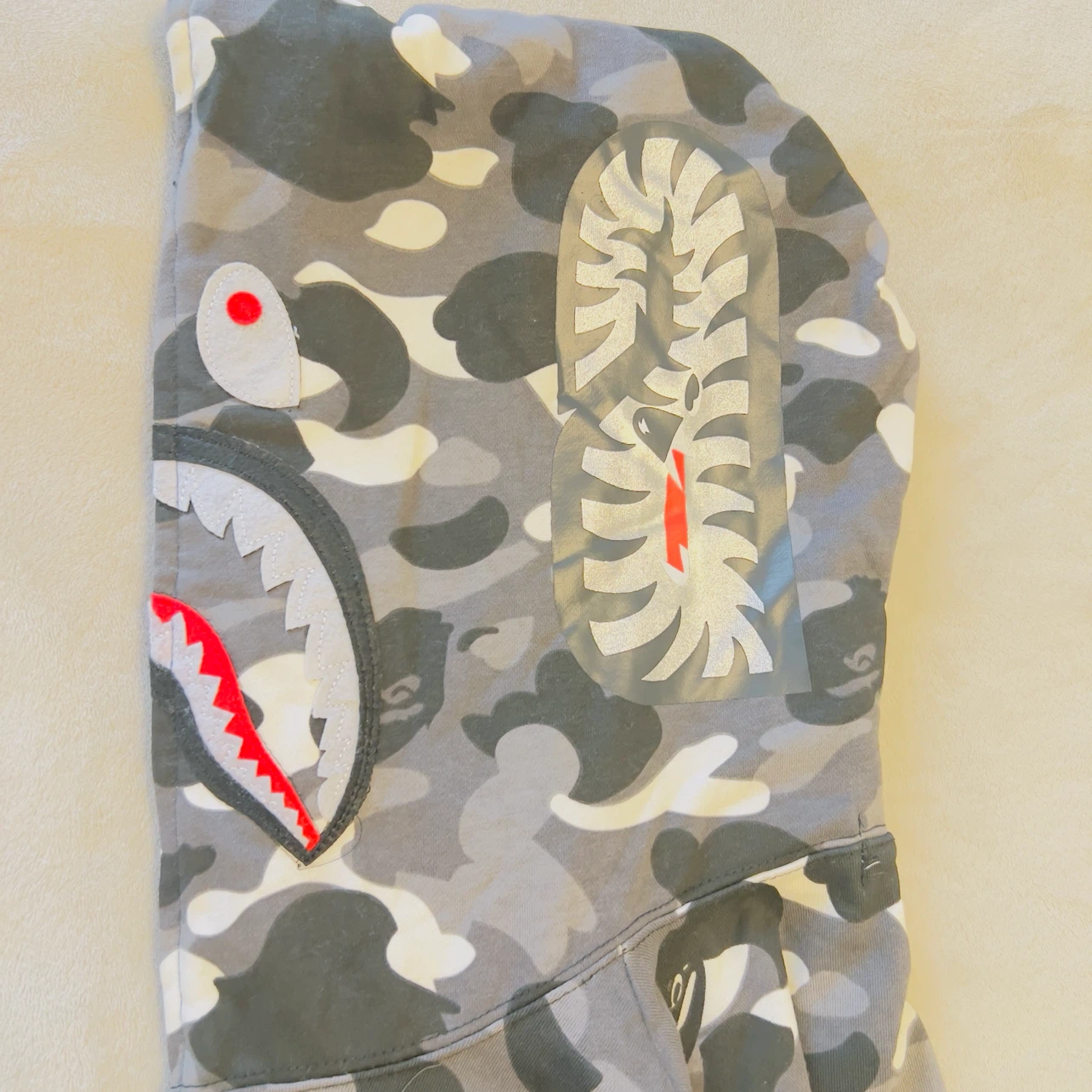 BAPE Shark Full Zip Hoodie Grey Camo - photo 4