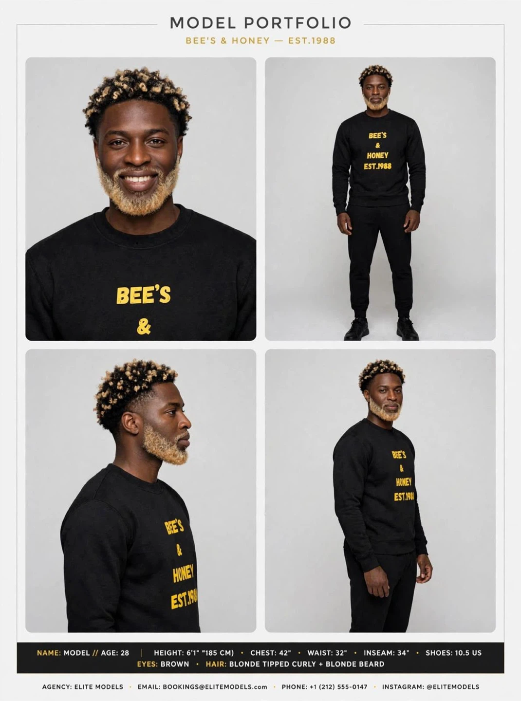 Bee's & Honey Est. 1988 "Streetwear Campaign" Black Sweatshirt