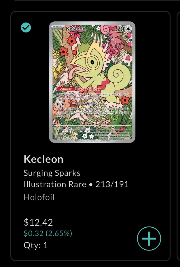 Pokemon Kecleon Illustration Rare Holofoil 213/191 - photo 3