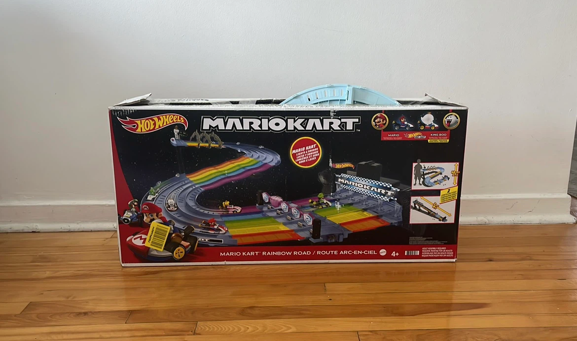 Piste de course Hot Wheels Mario Kart Rainbow Road