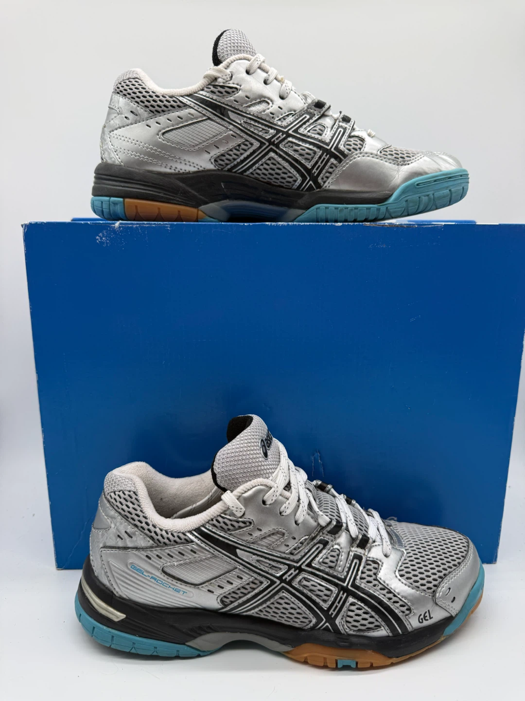 Asics Gel Rocket 6 Silver Women's Volleyball Shoes Size US 7 - photo 2