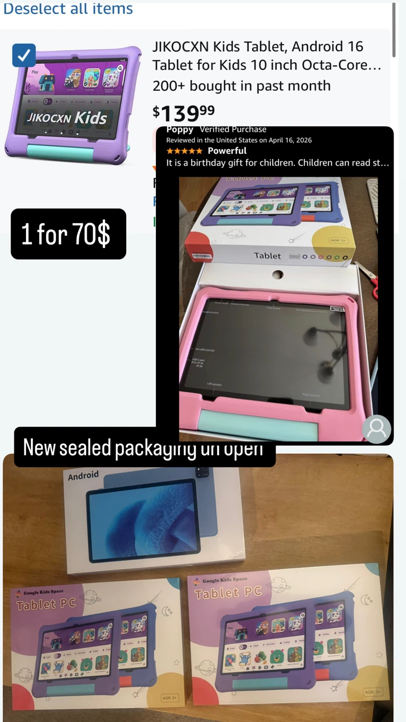 Kids Tablet 10 inch Android Purple