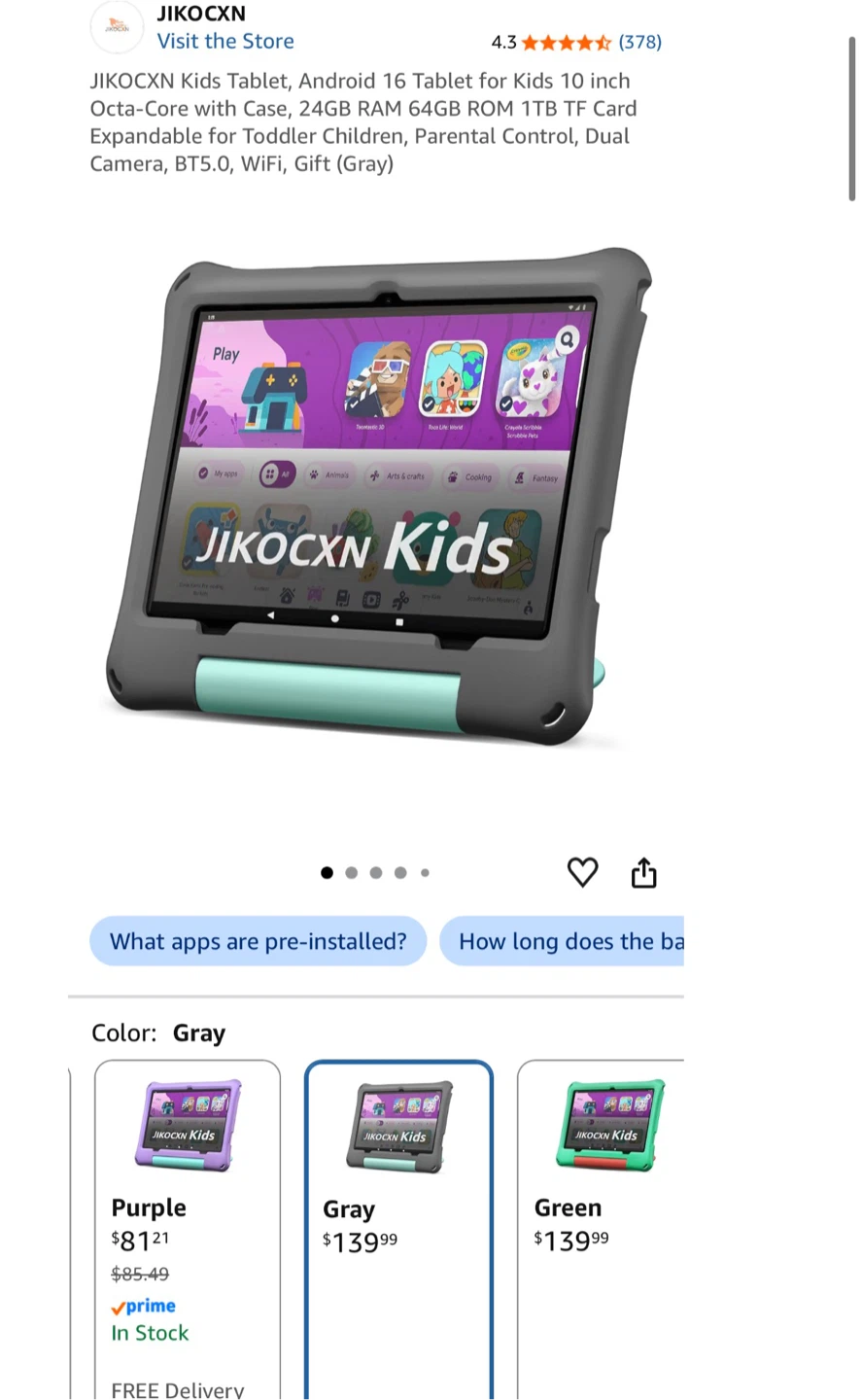 Kids Tablet 10 inch Android Purple - photo 3