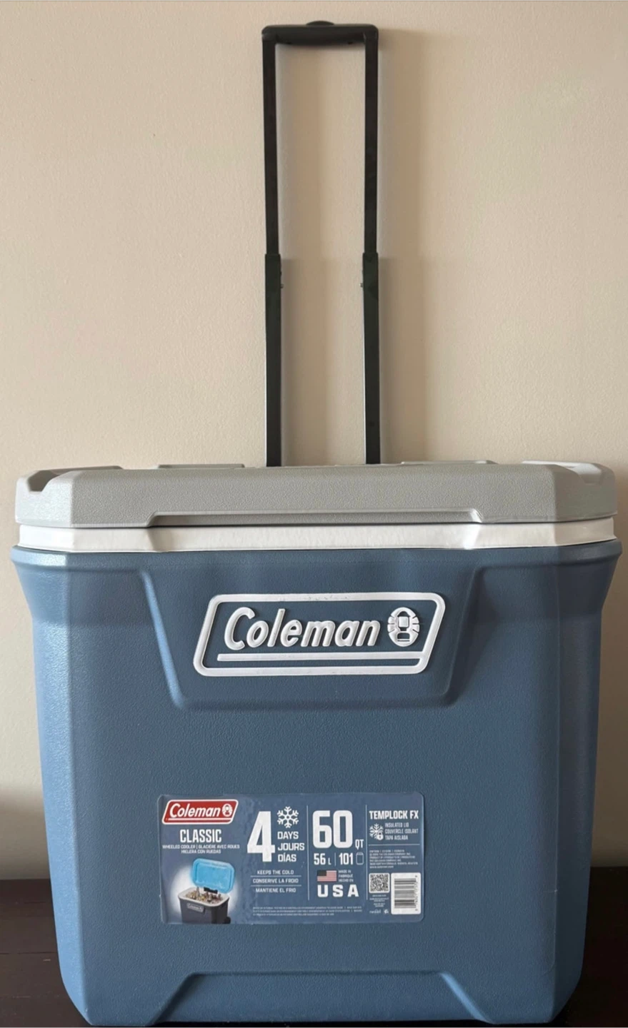 Coleman 60-Quart Wheeled Cooler (Retail value $155.00 W/tax)