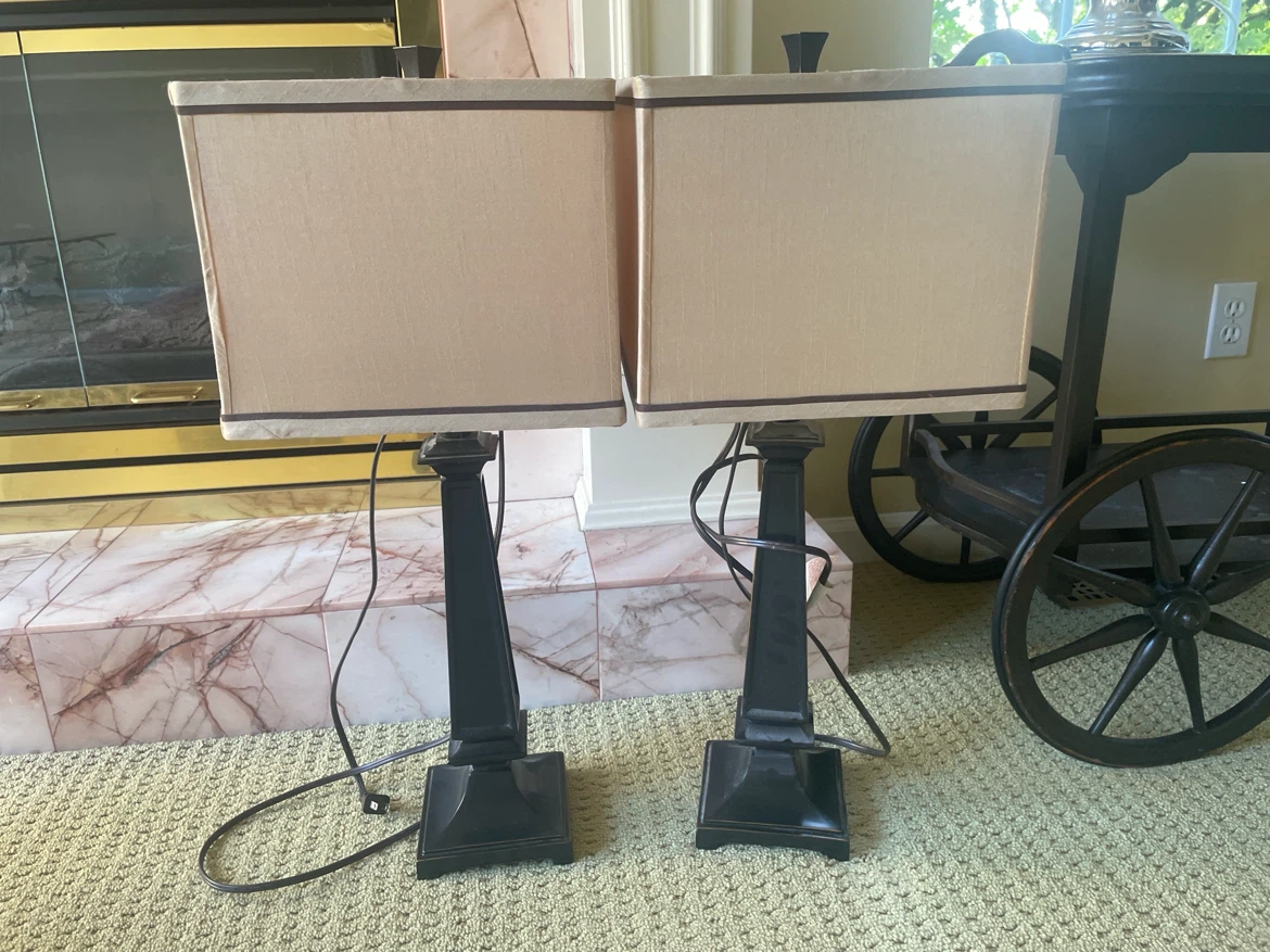 2 Table Lamps & 1 Floor Lamp Set - photo 2