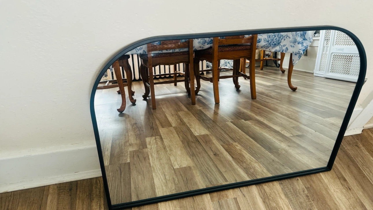 Threshold Wall Mirror - Black Metal Finish