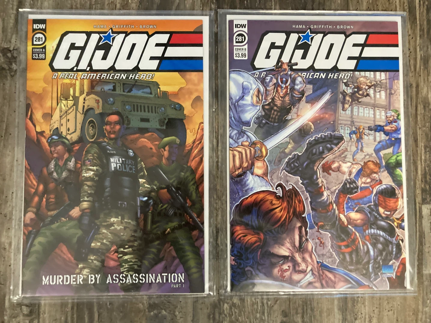 G.I. Joe set of two Comic Books issues 281 (Cover A & B)
