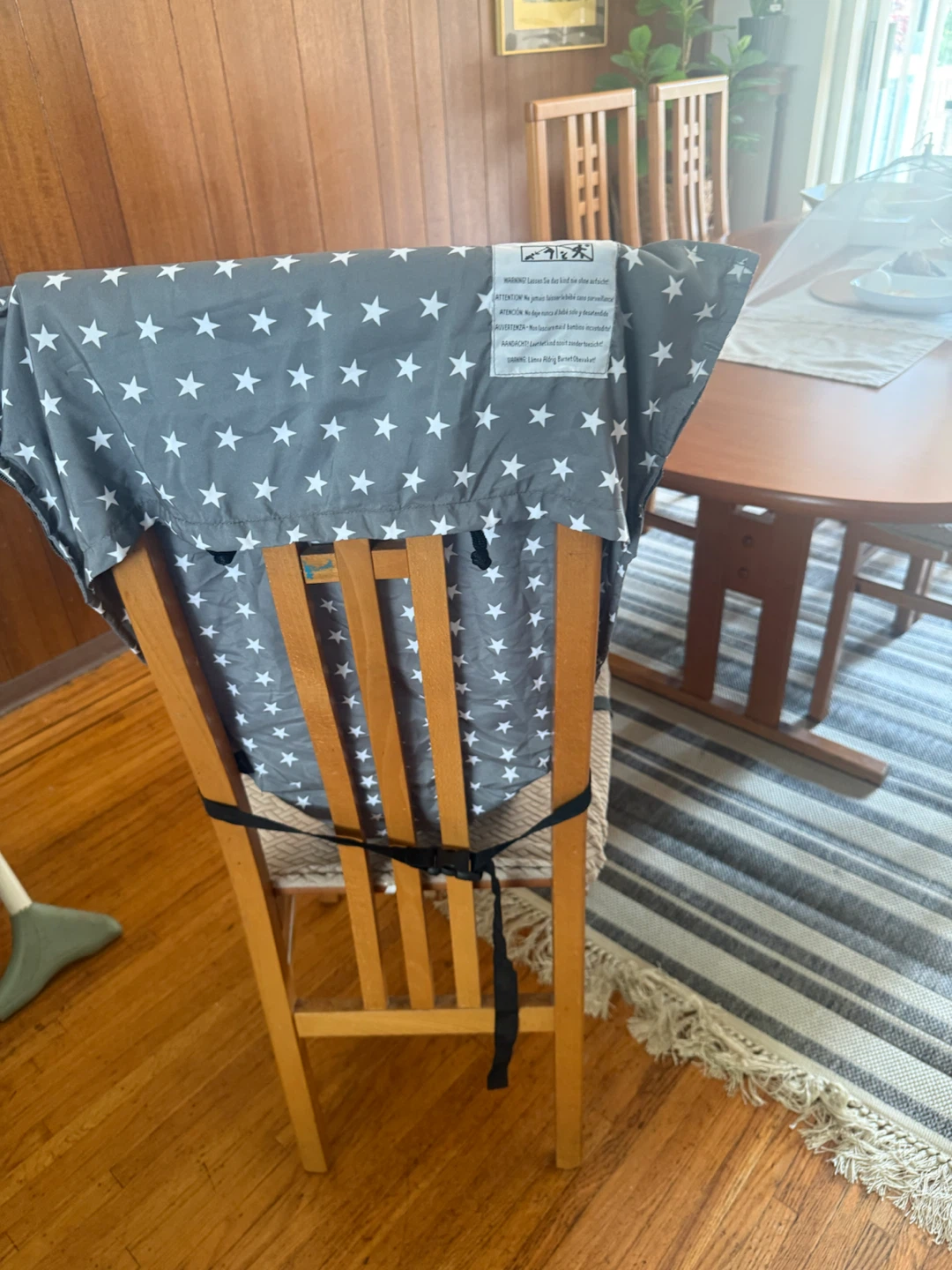 Grey Star Print High Chair Cover - photo 2