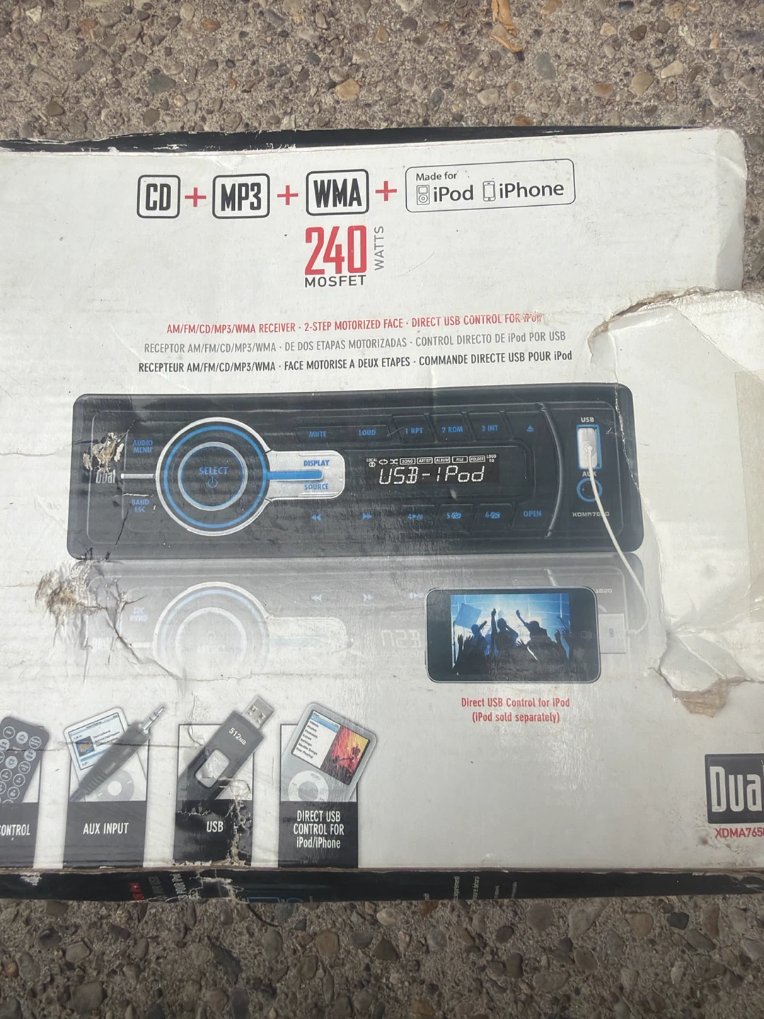 Dual XDMA7650 Car Stereo Receiver with USB & iPod Control