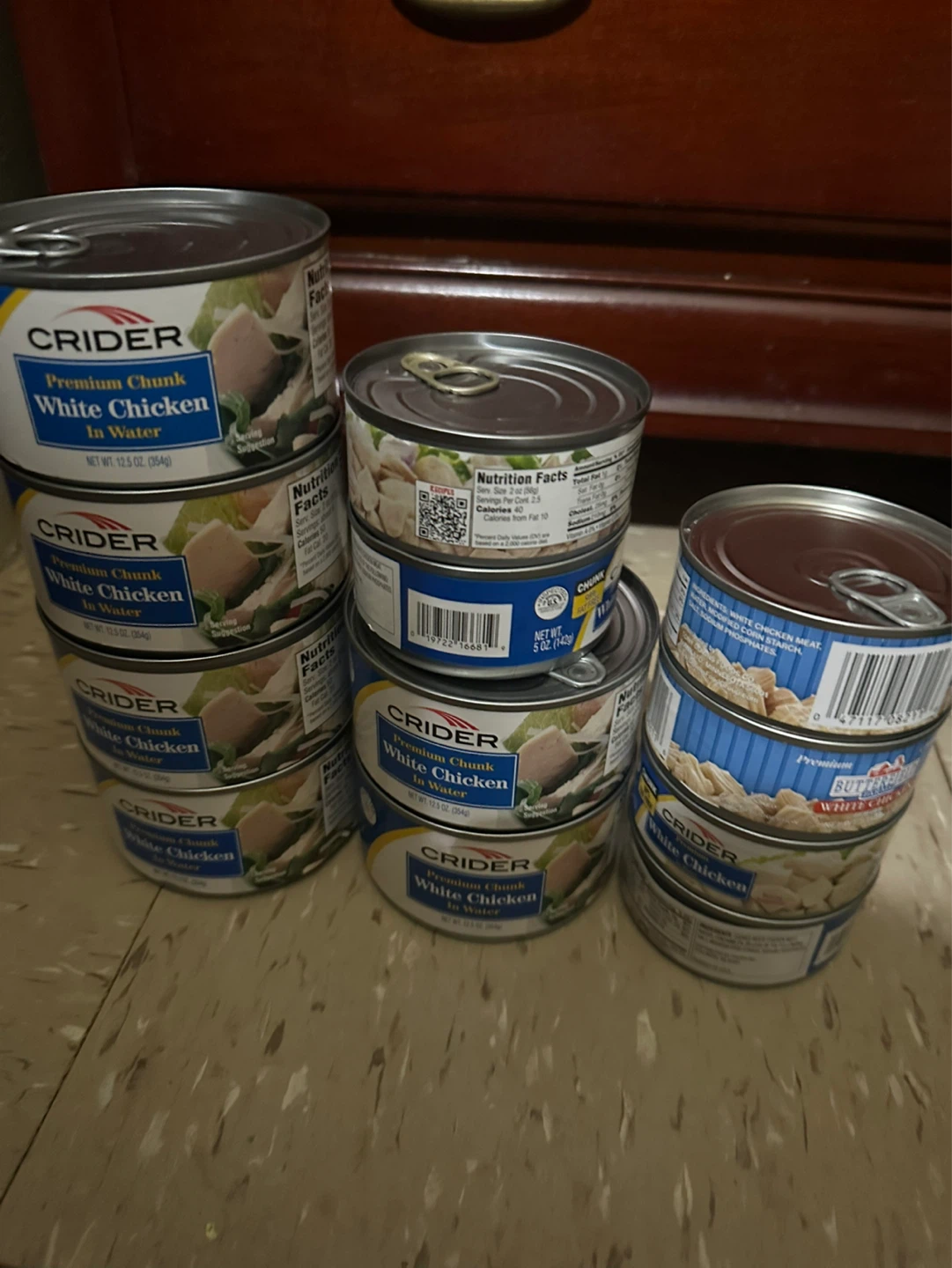 19 Crider Premium Chunk White Chicken in Water (3 cans)