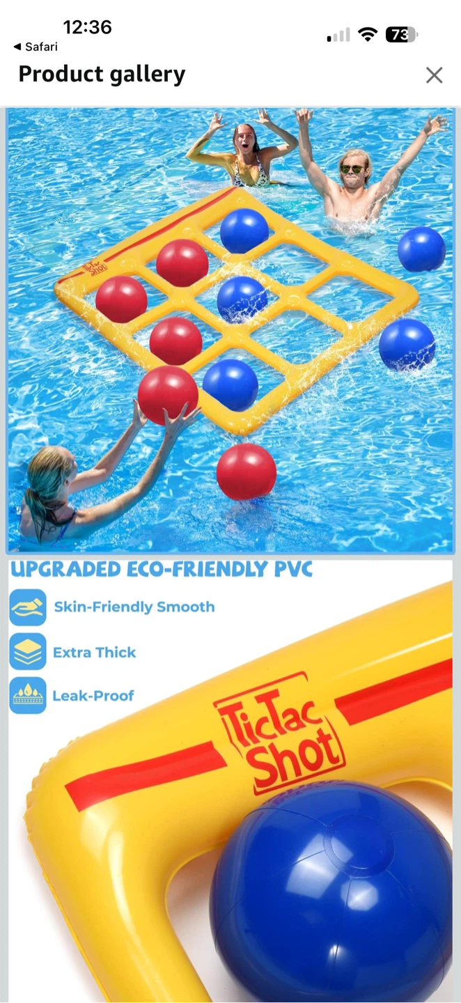 TicTac Shot Floating Pool Game - Tic Tac Toe