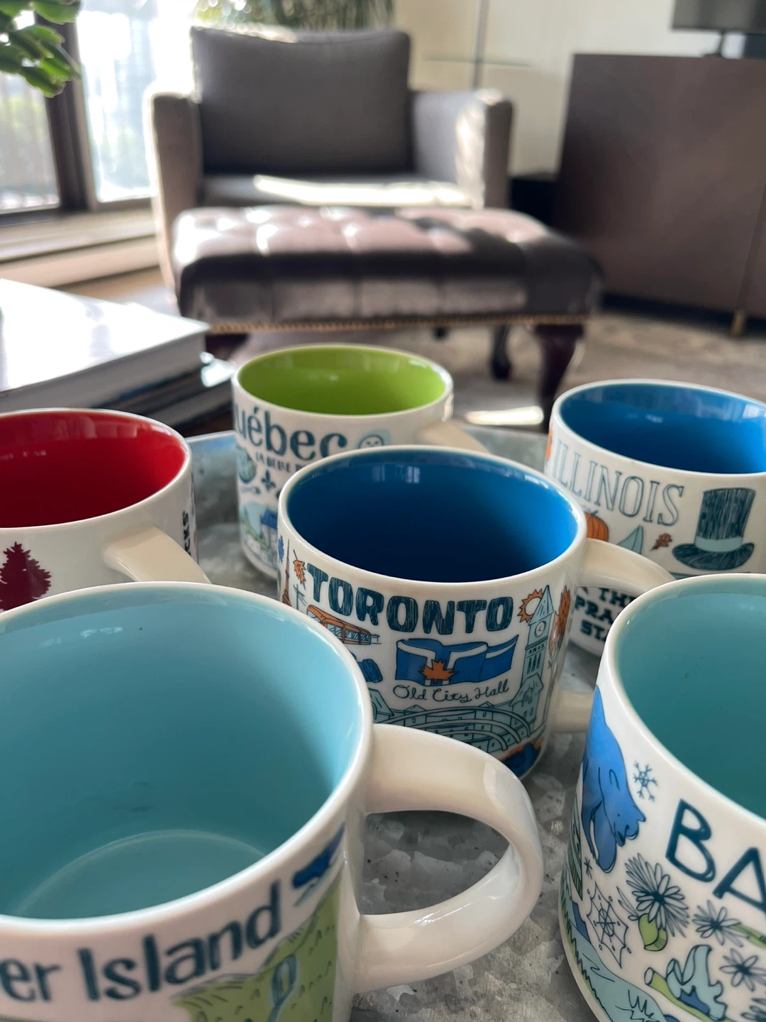 Set of 6 Canadian City & Province Themed Mugs