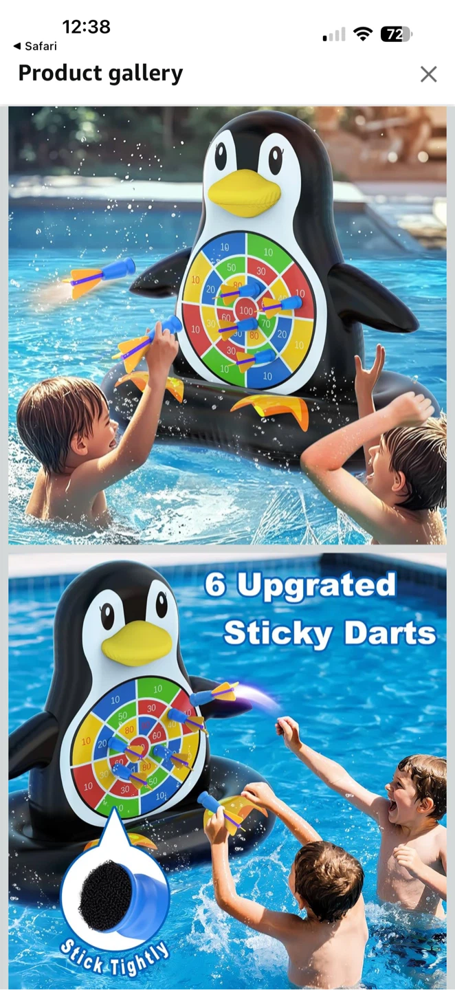 MOONTOY Inflatable Penguin Target Toy