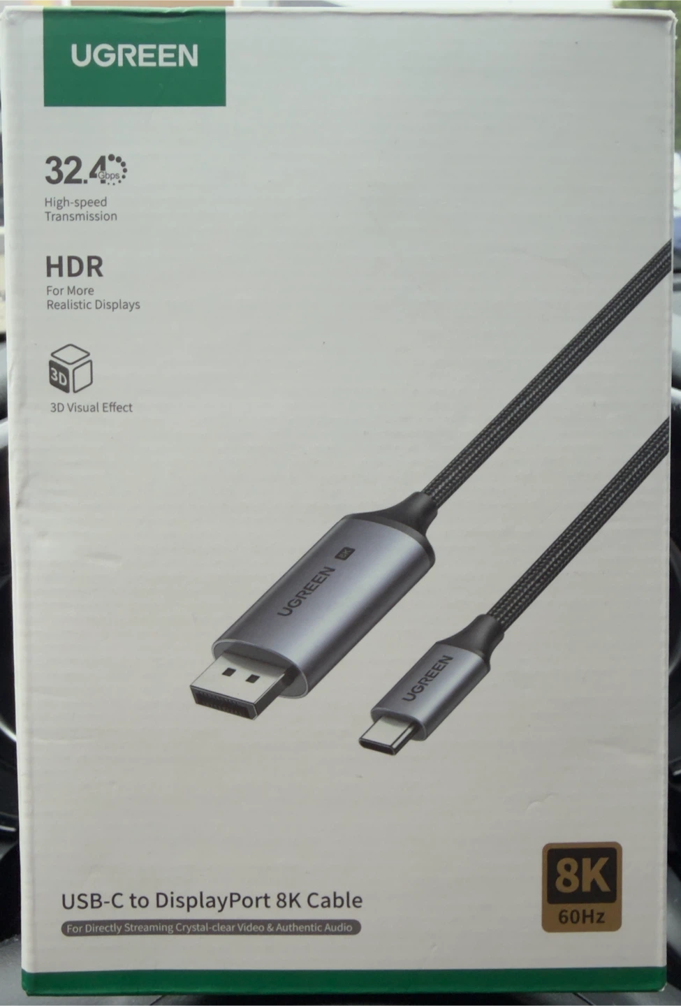 UGREEN USB-C to DisplayPort 8K Cable