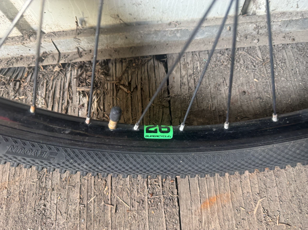 26 X 2.125 Mountain Bike Wheel and Tire with Disk Brakes - photo 3