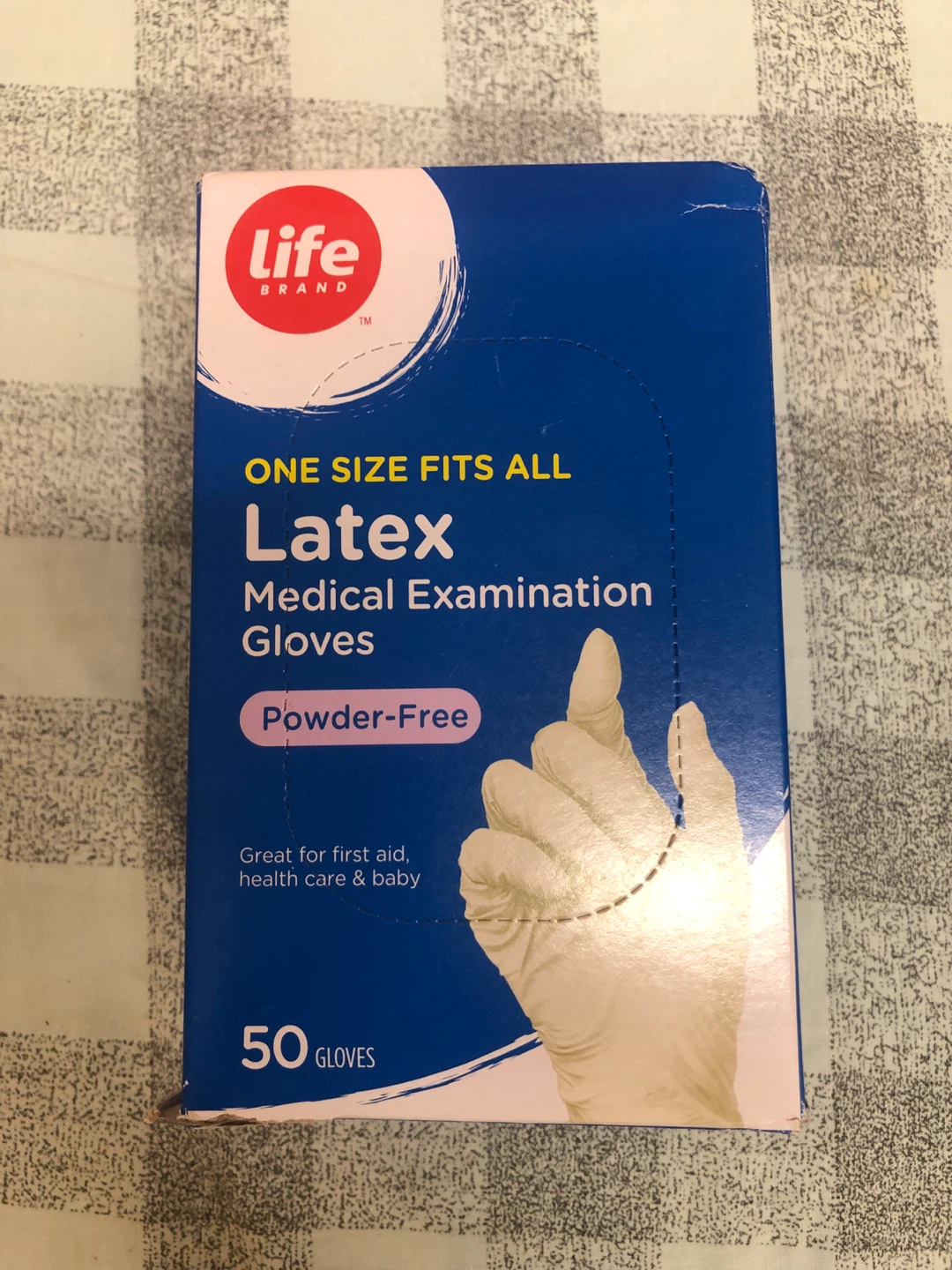 Latex Medical Examination Gloves - One Size Fits All (50 ct)