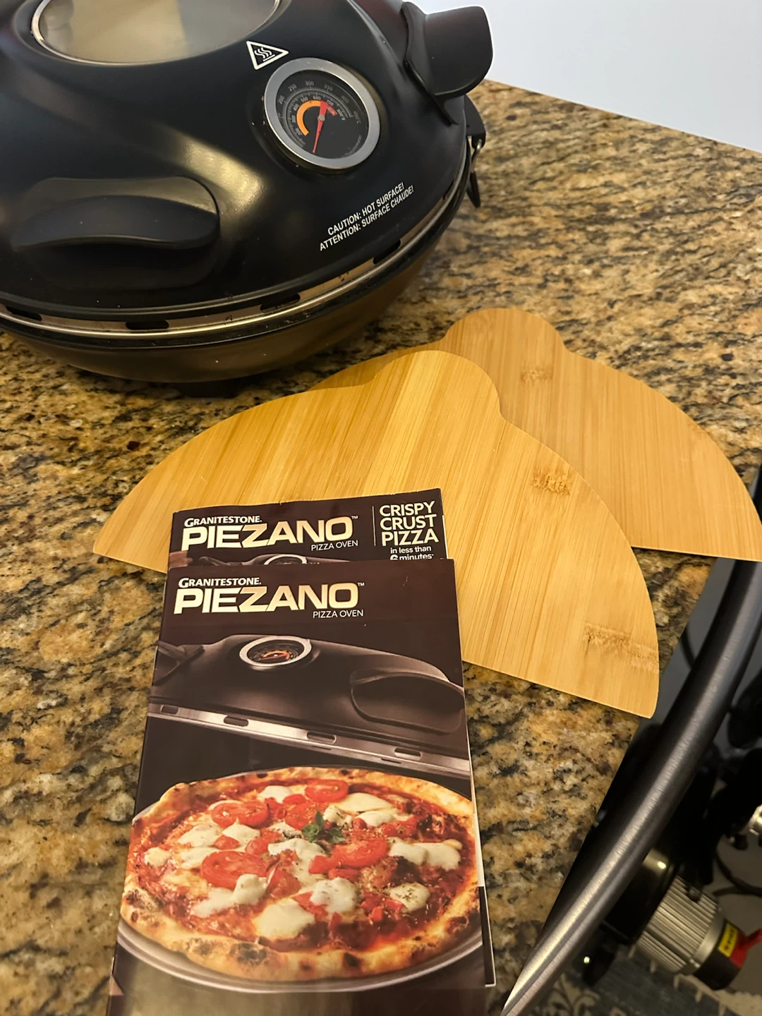 Piezano Granite Stone Pizza Oven with 2 Paddles