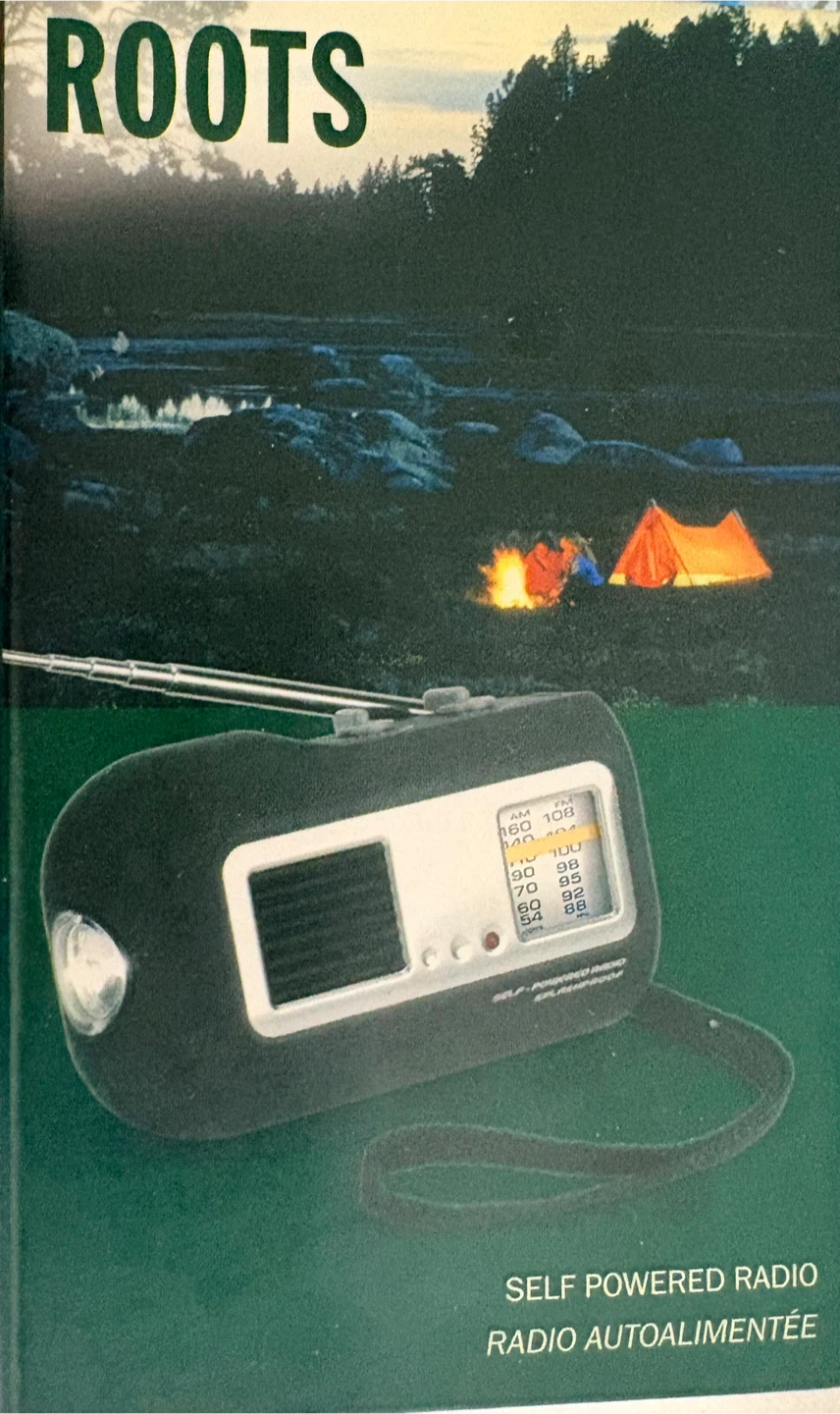 Roots RE315 Self-Powered Radio with LED Flashlight