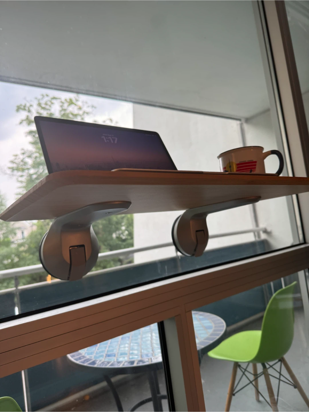 NOT A DESK Bamboo Floating Window Desk (Large) - Like New - photo 2