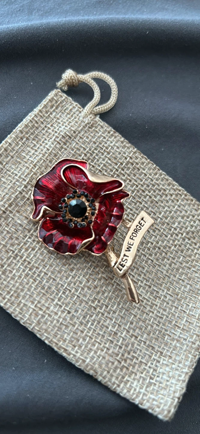 Veteran Remembrance Day Poppy Brooch