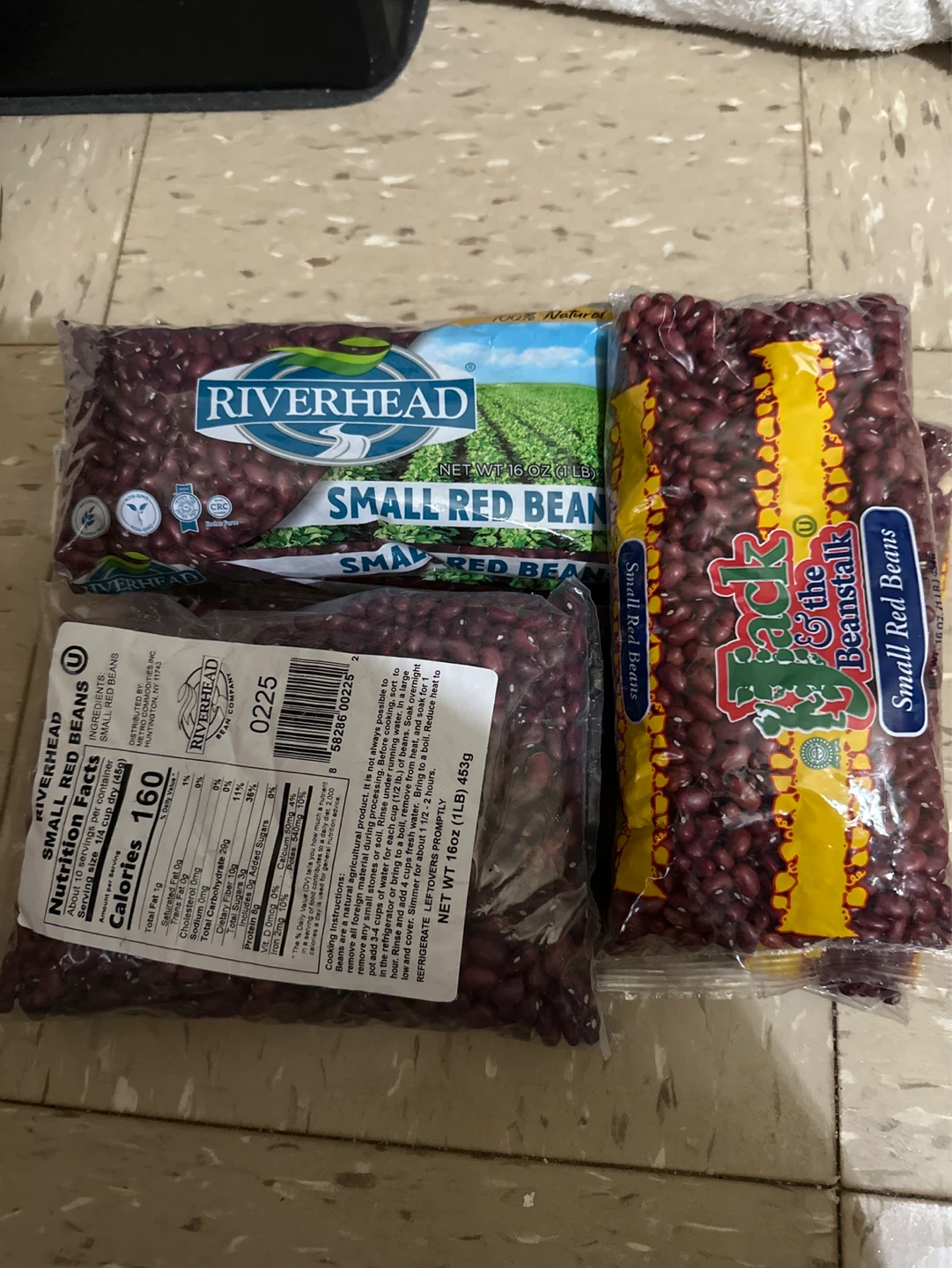 6 bags Riverhead Small Red Beans - 16oz Bag