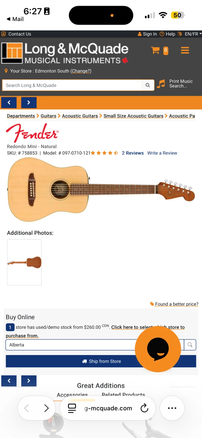 Fender Redondo Mini Guitar - Natural - photo 5