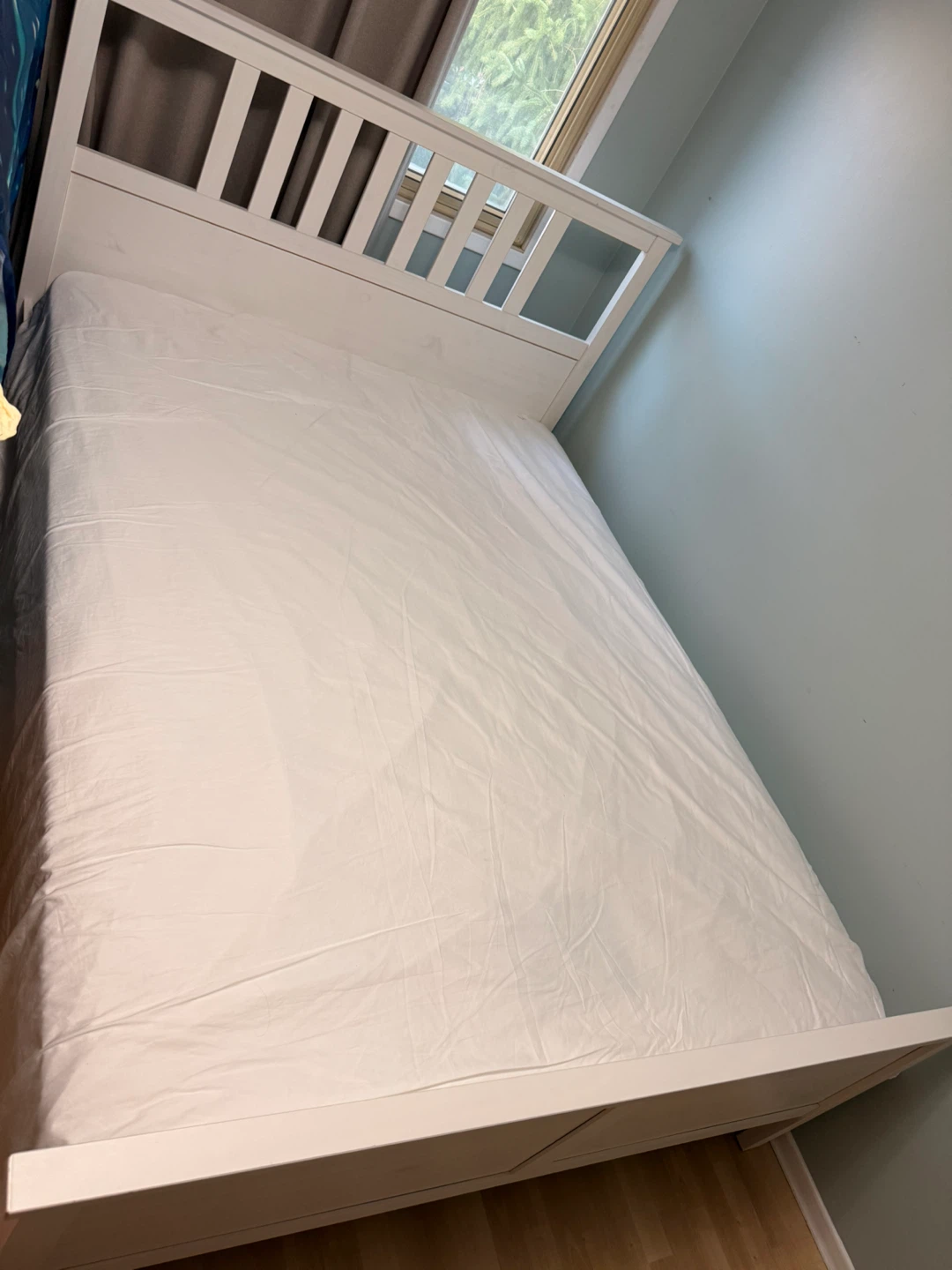 IKEA Queen Bed Frame + Mattress – $100 - photo 2