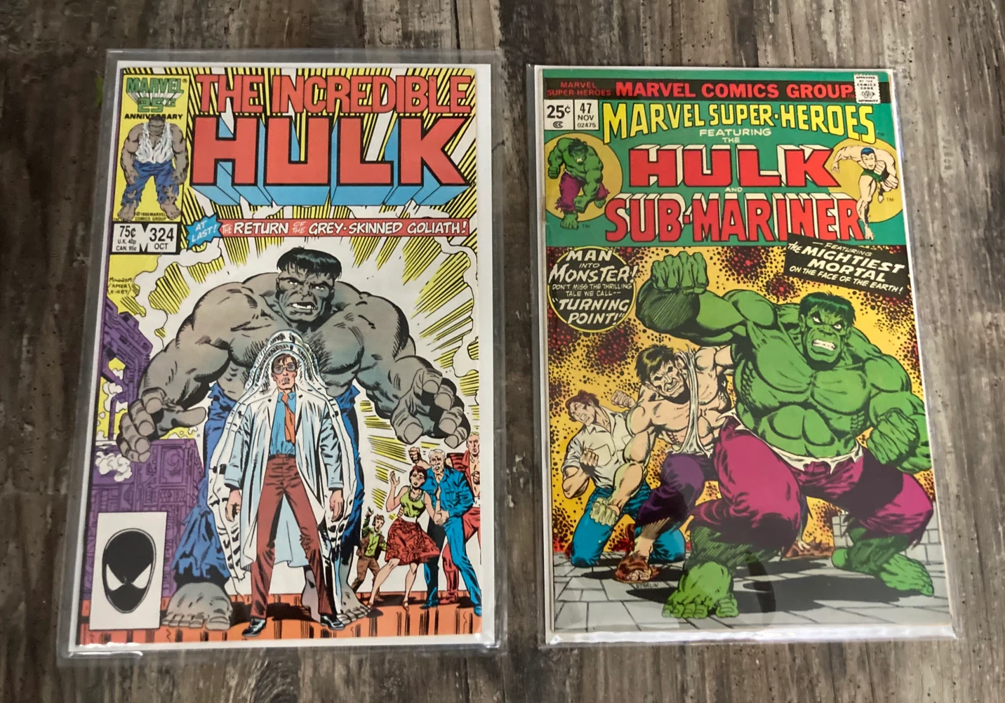 The Incredible Hulk Comic Books #324 & Marvel Super-Heroes #47