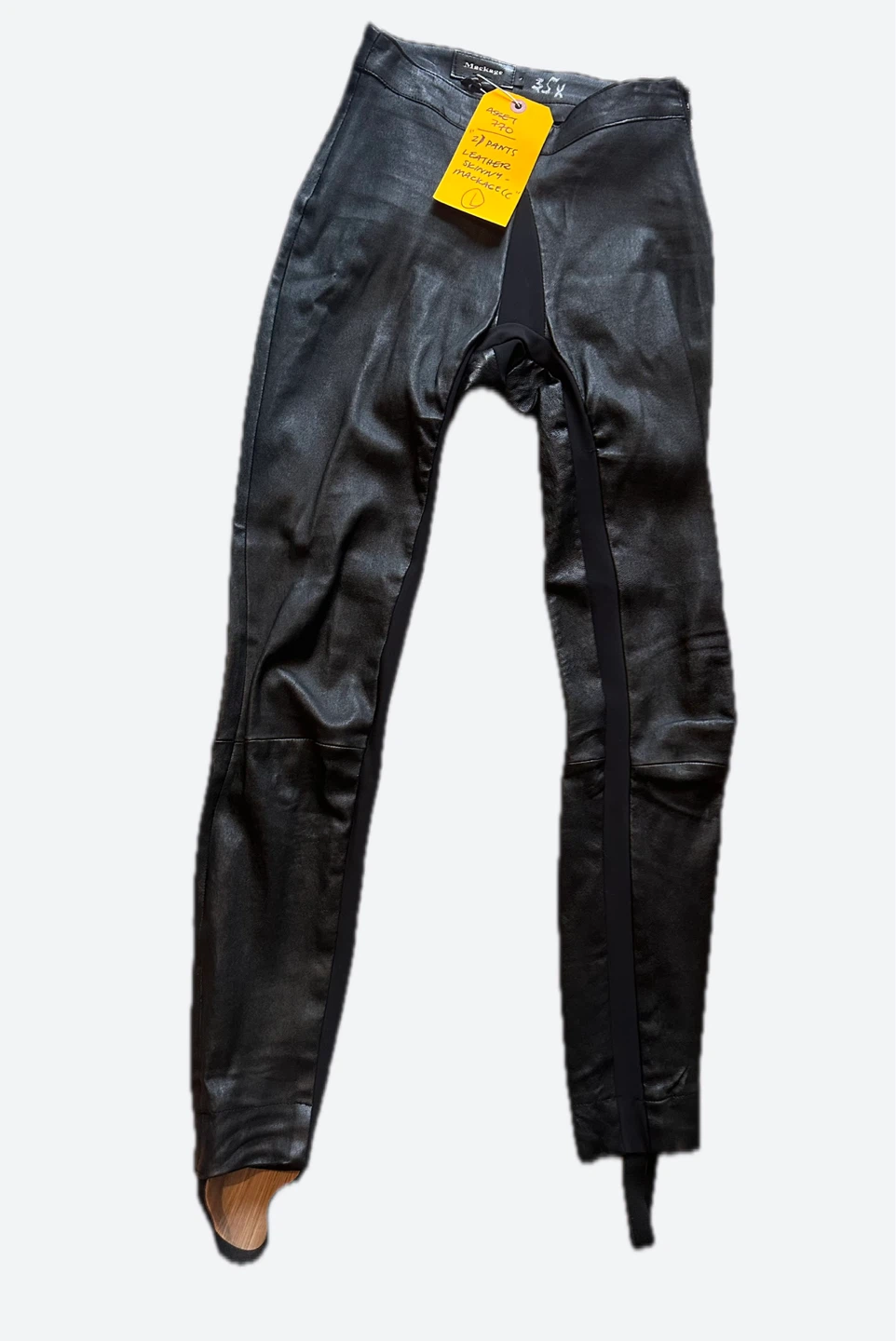 Mackage Black Leather Skinny Pants