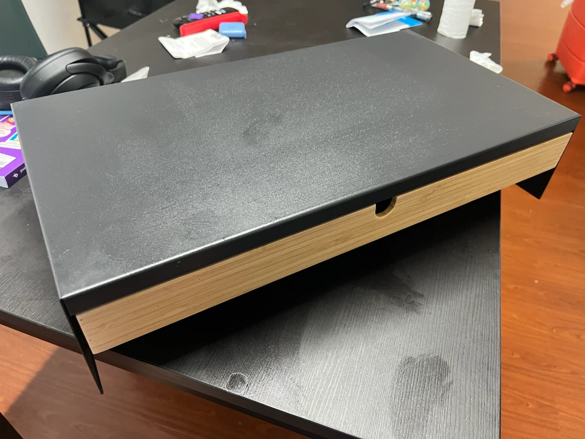 IKEA ELLOOVEN Monitor Stand with Drawer - Anthracite - photo 2