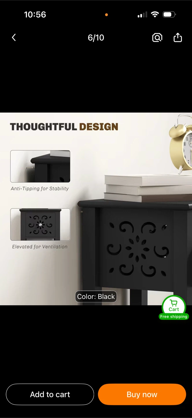 Two New in box black side tables - photo 3