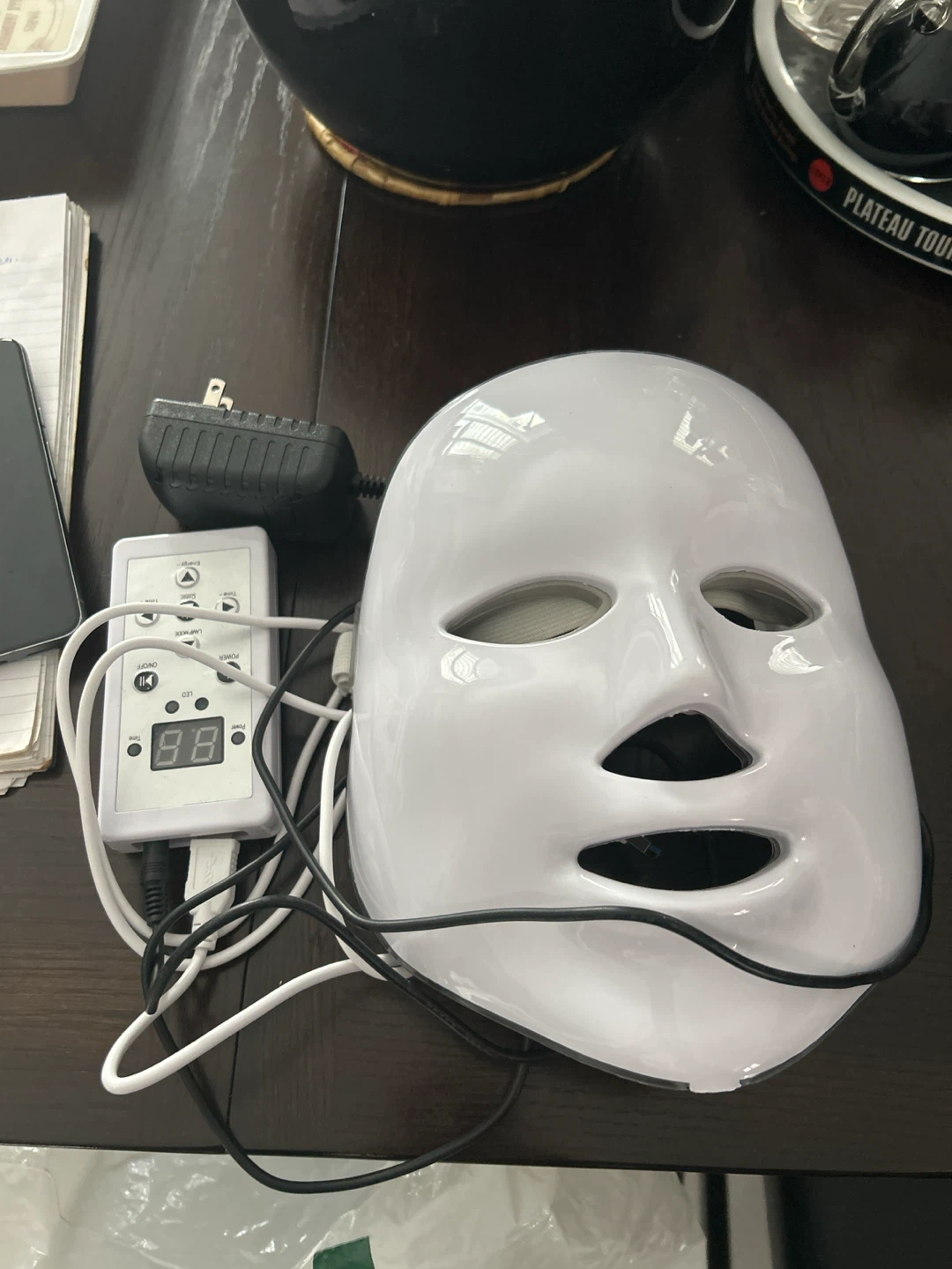 LED Facial Mask with Controller and Charger